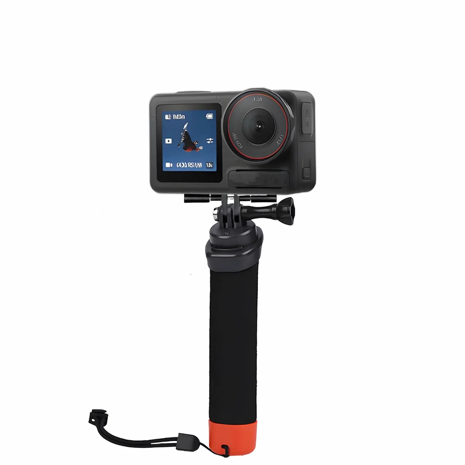 Poignée Flottante pour Caméra Sport, plongée sous-Marine Etanche Handler avec Dragonne et Corde élastique Anti-Perte pour Go Pro Hero 13/12/11/10/9/8/7/6 insta360 DJI Osmo et Autres caméras d'action