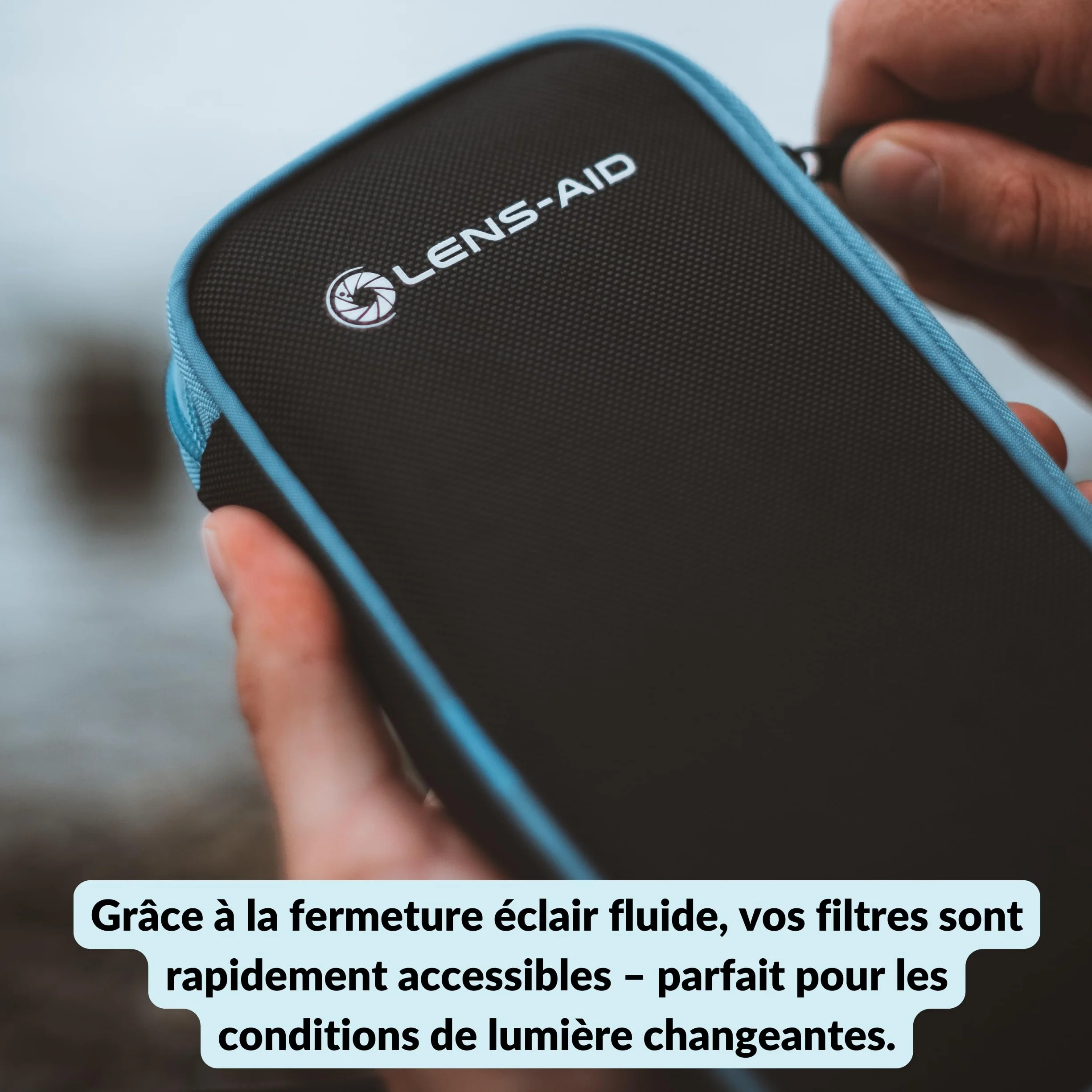 LENS-AID Étui pour Filtres Objectif 9 Compartiments Jusqu’à 82 mm Housse Filtres ND UV CPL Appareil Photo