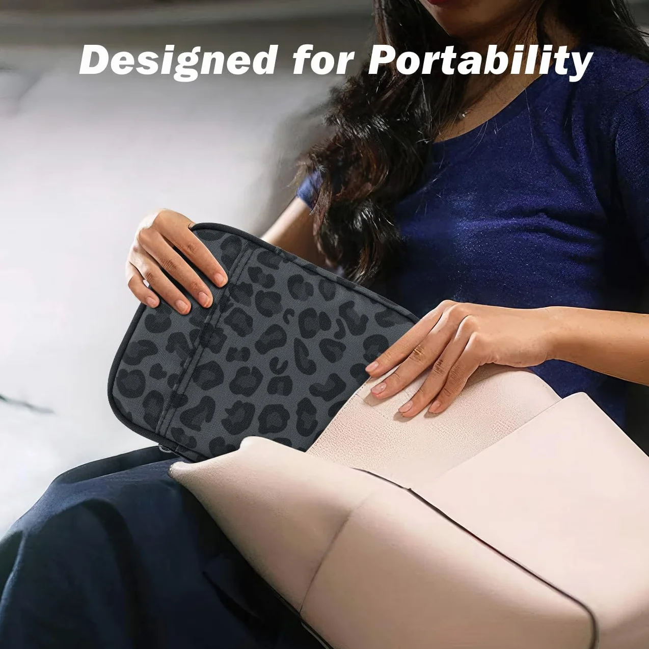 Dadanism 6-7 Pouces Housse Protectrice Pochette Nylon pour 7" Kindle Paperwhite et Kindle Colorsoft Signature Edition, 6" K-indle 11e Gén, Sac de Transport pour K-indle Oasis E-Reader, Noir Léopard