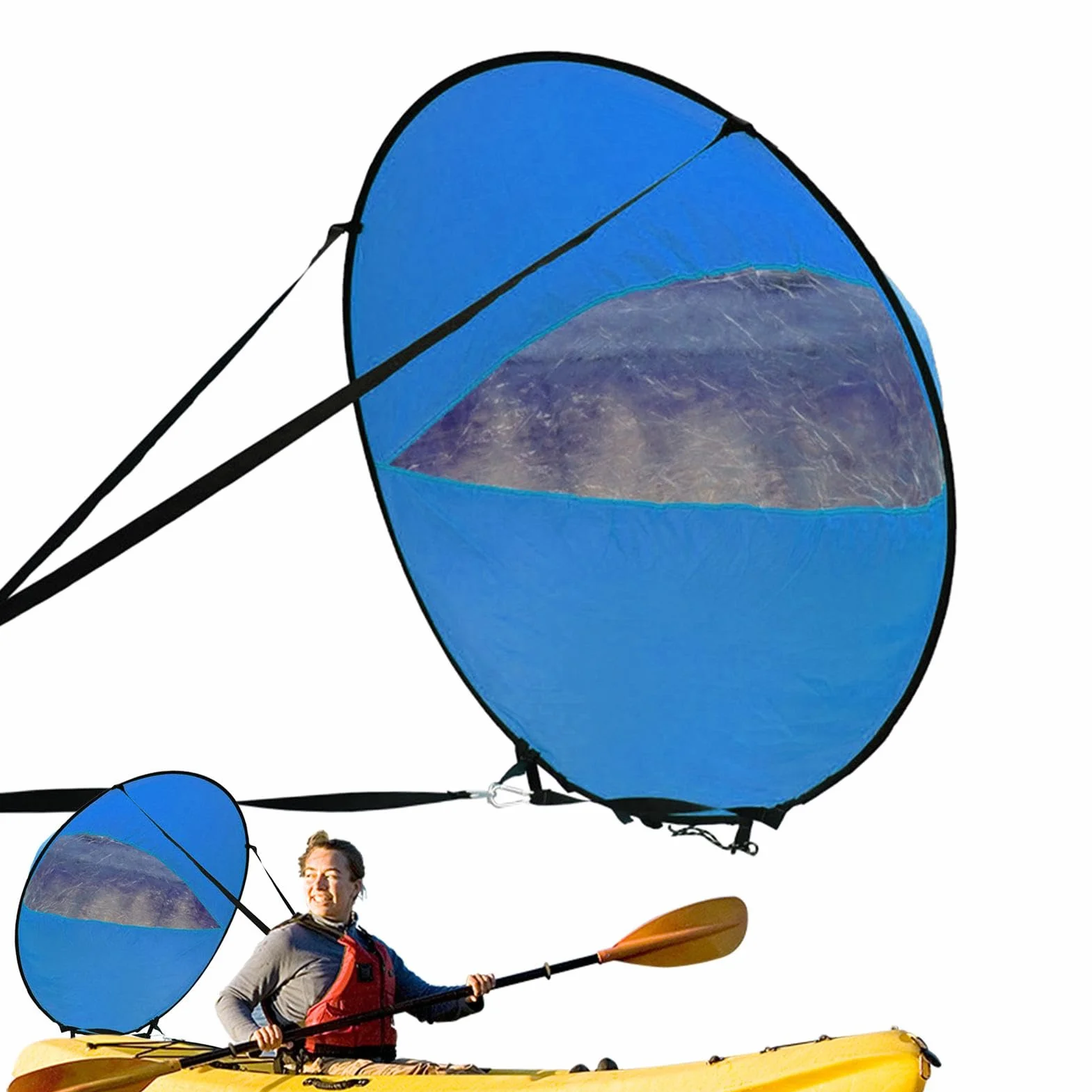 Voile à vent pour kayak pliable | Accessoire de voile de planche à voile pour pagaie