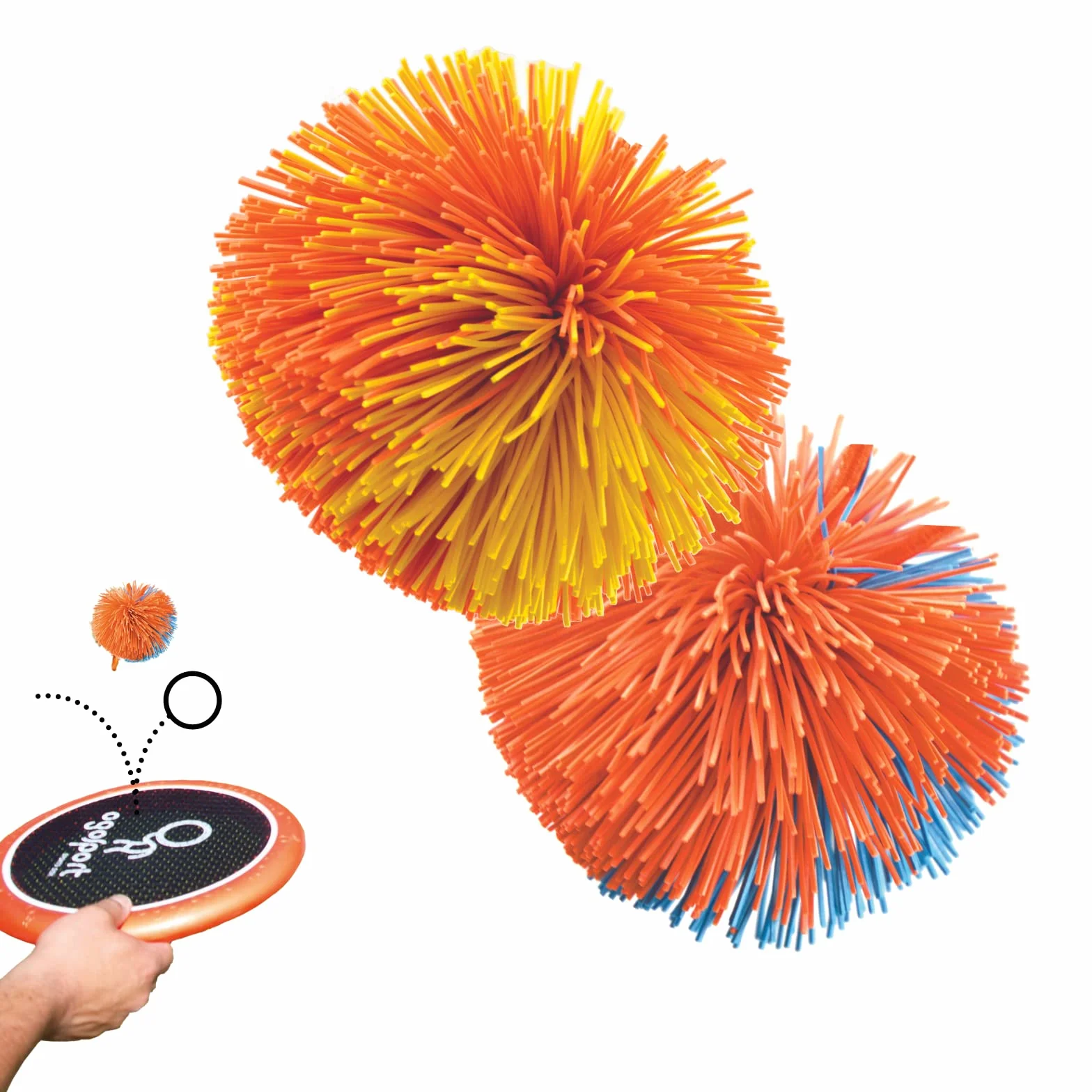 Schildkröt Ogo Sport Rechange 2 Balles Souples Ø6,5cm Bleu Jaune Orange