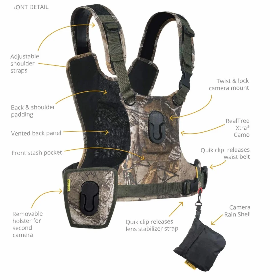 Cotton Carrier CCS G3 Harnais Caméra Jumelle Camouflage