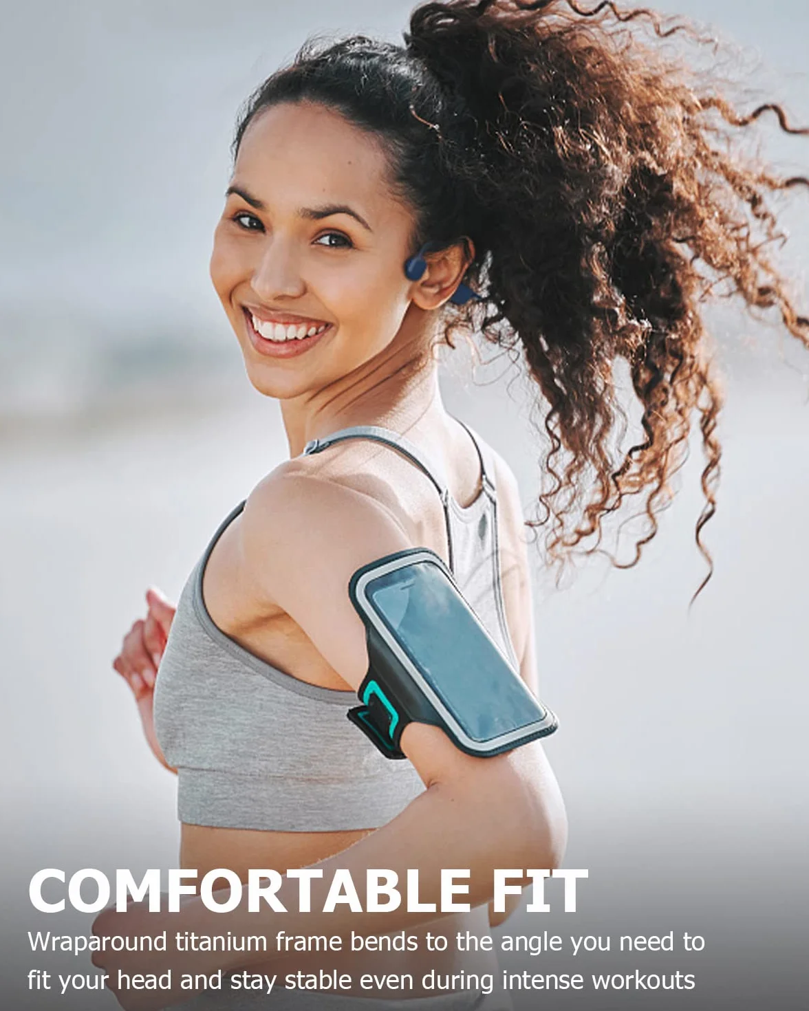 SANOTO Casque Conduction Osseuse Open Ear Bluetooth sans Fil Sport IPX7 Waterproof and Sweatproof Écouteur Osseux Adapté à la Course à Pied Cyclisme Fitness Bureau