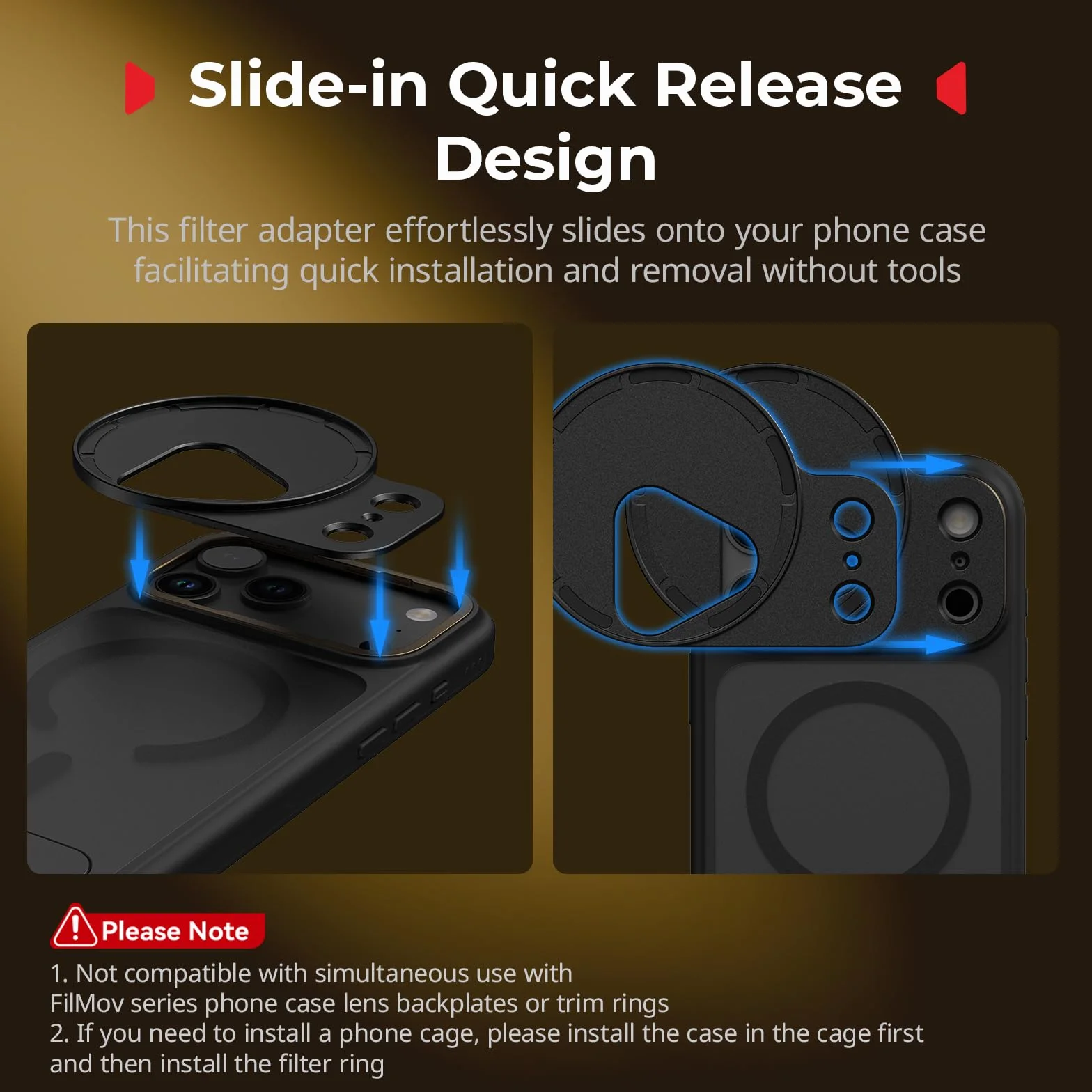 SMALLRIG FilMov Bague de Filtre magnétique 67 mm pour Coque de téléphone 17 Pro Max