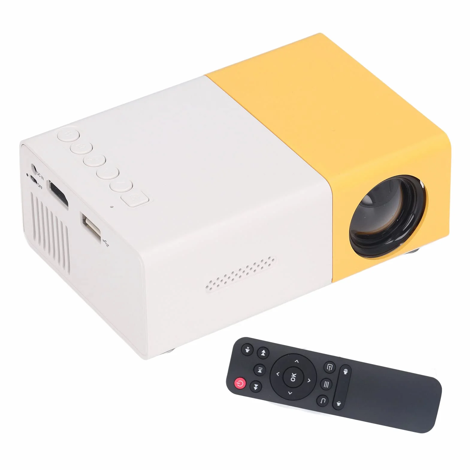 Mini Projecteur LED Portable 1080 HD pour Ordinateur, Consoles Jeux, Cinéma Maison 24-60 Pouces