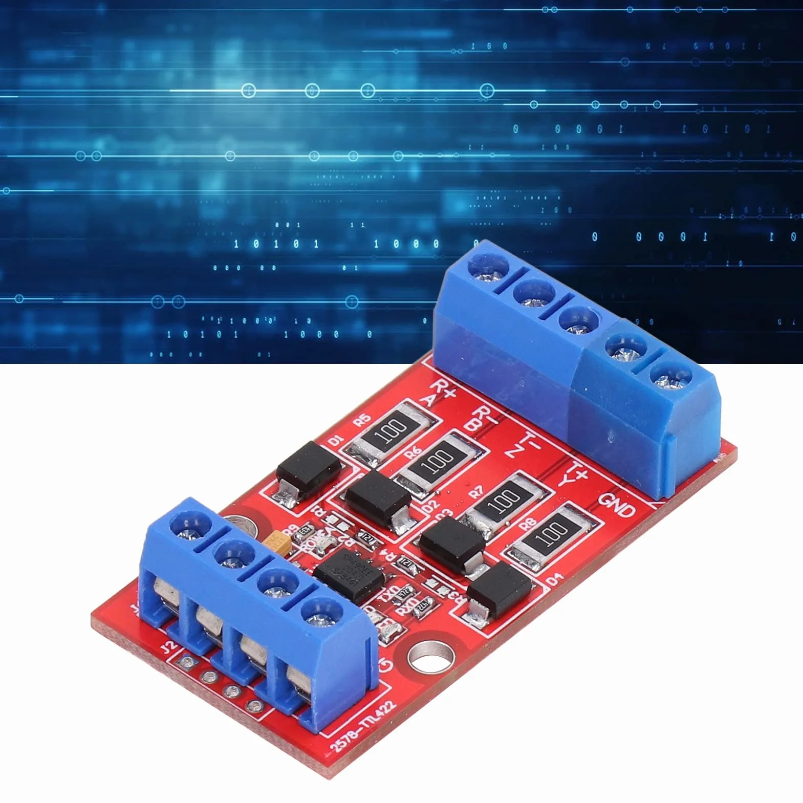 Convertisseur RS422 vers TTL 5V Bidirectionnel Module UART Série avec Protection Surtension