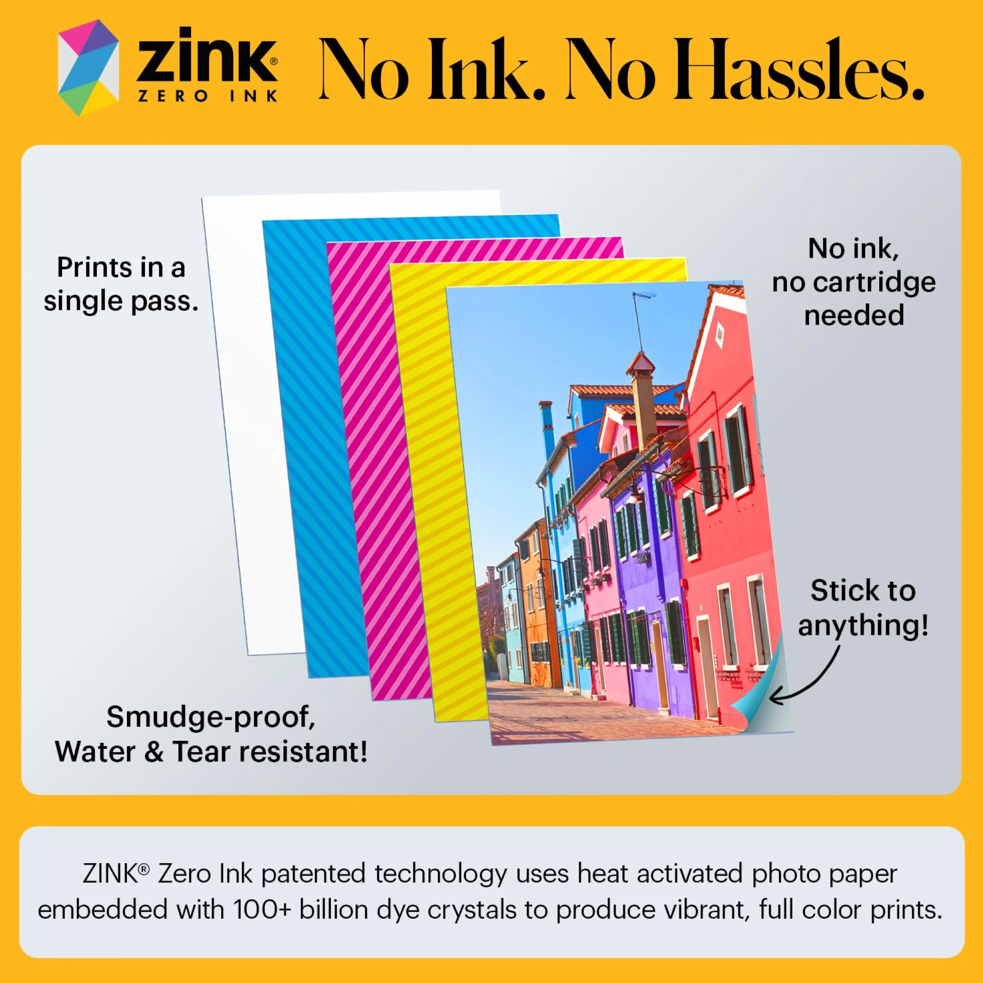 KODAK Printomatic Appareil photo numérique à impression instantanée couleur – Photos de haute qualité sur papier autocollant Zink 2 x 3" – 5 MP, portable, cadeau créatif pour anniversaire, Noël – Rose