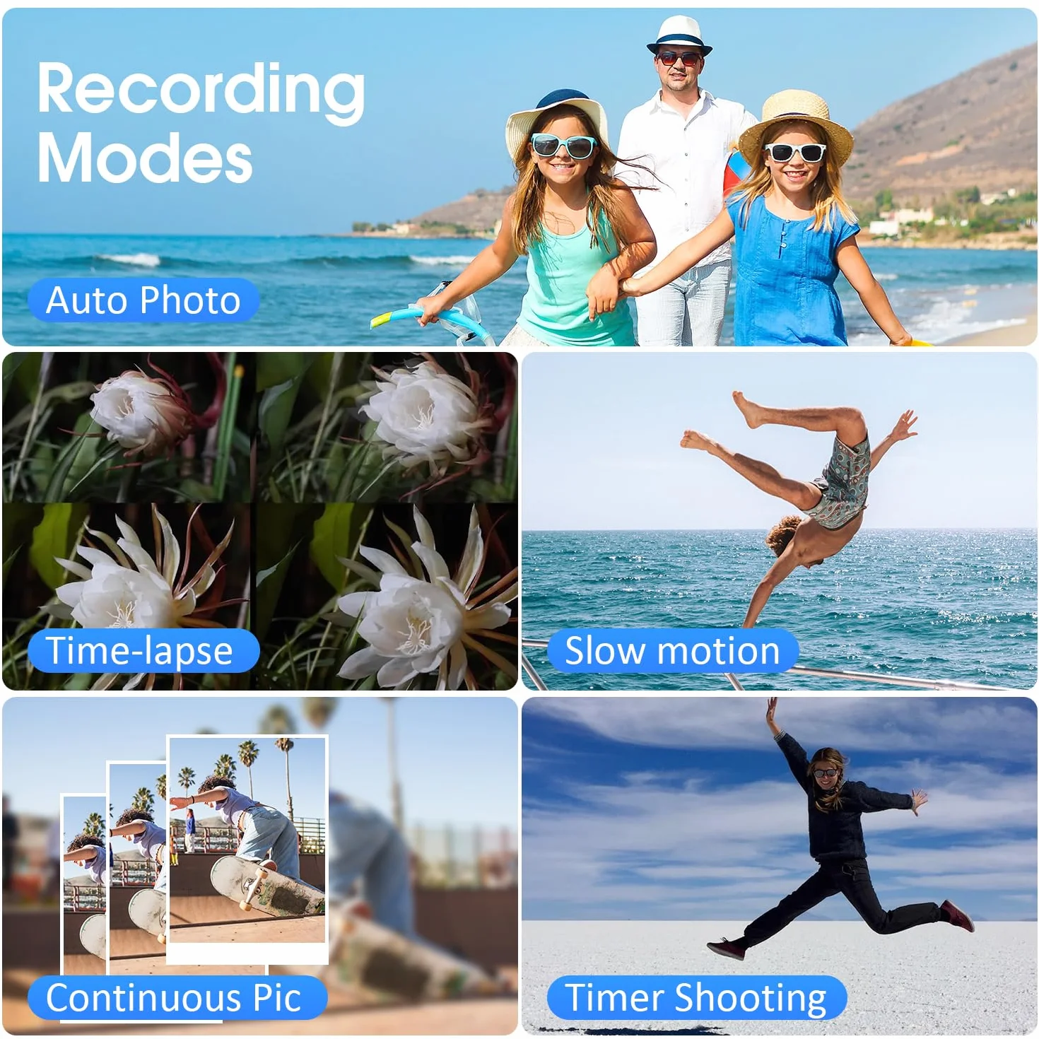 Caméra vidéo 4K 48MP Photo/enregistreur vidéo 4K 60FPS, caméscope numérique pour Youtube Vlogging avec Microphone sans Fil/Carte SD/2 Piles/télécommande