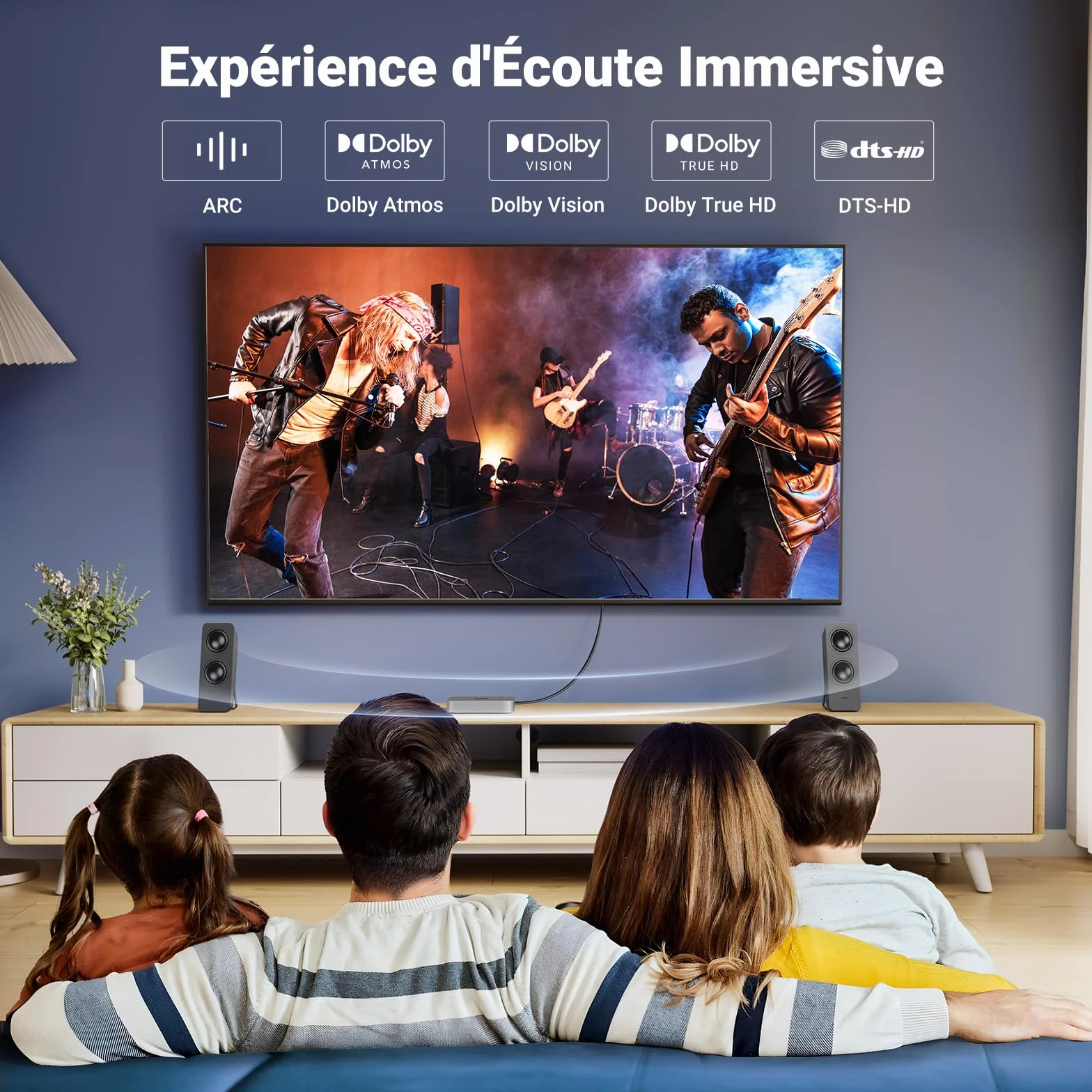UGREEN Câble HDMI 4K Ultra HD Cordon 2.0 Haute Vitesse par Ethernet en Nylon Tressé Supporte 3D HDR Retour Audio Compatible avec PS5 PS4 PS3 Lecteur Blu Ray Xbox 360 PC Ampli TV Écran (2M)
