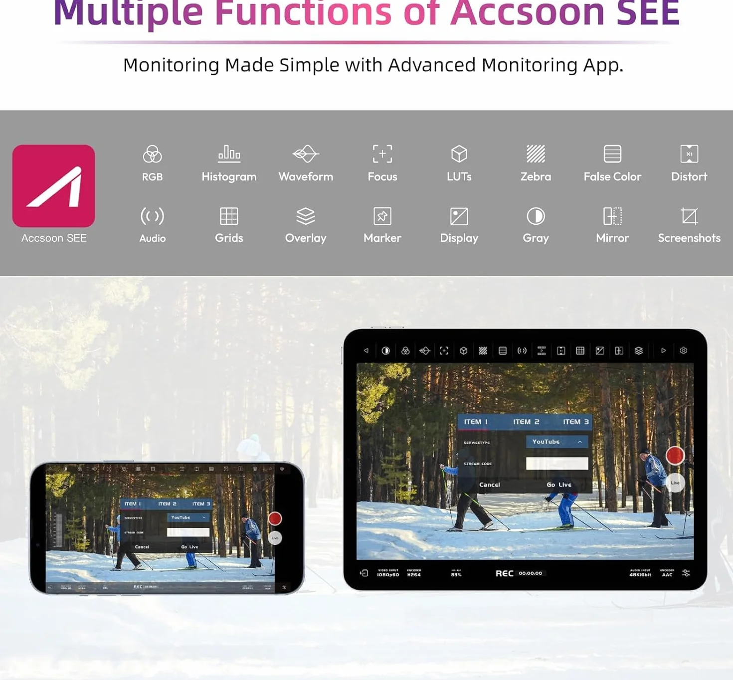 Accsoon CineView SE Émetteur Vidéo sans Fil Professionnel HDMI/SDI, Double Bande 2.4G/5G, Portée 350m, Latence <50ms, Compatible Caméras, Surveillance 4 Appareils, adapté aux cinéastes et vidéastes