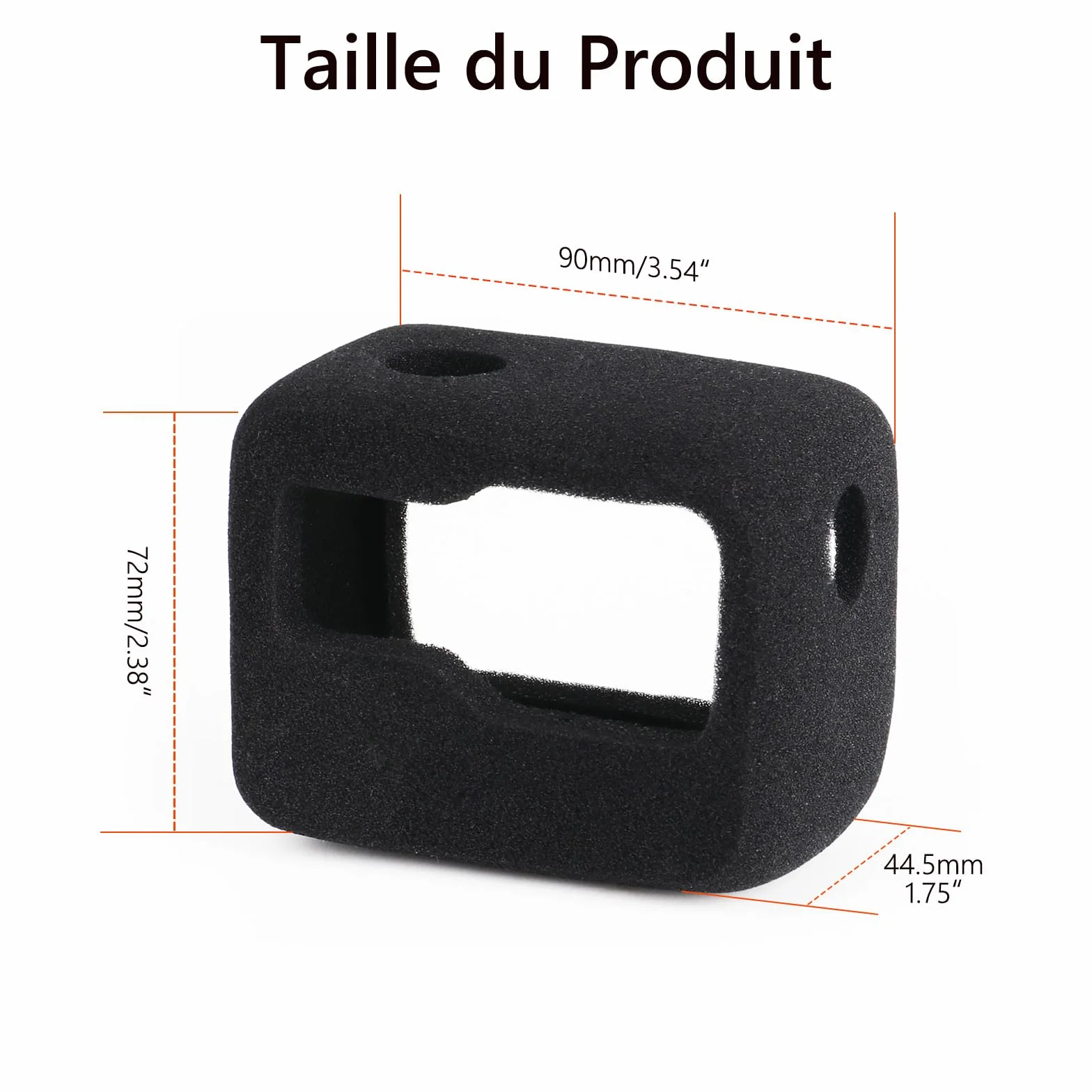 HSU 2 Pièces Coque de Protection Anti-Vent pour Insta360 Ace Pro, Boîtier en Mousse de Réduction de Bruit