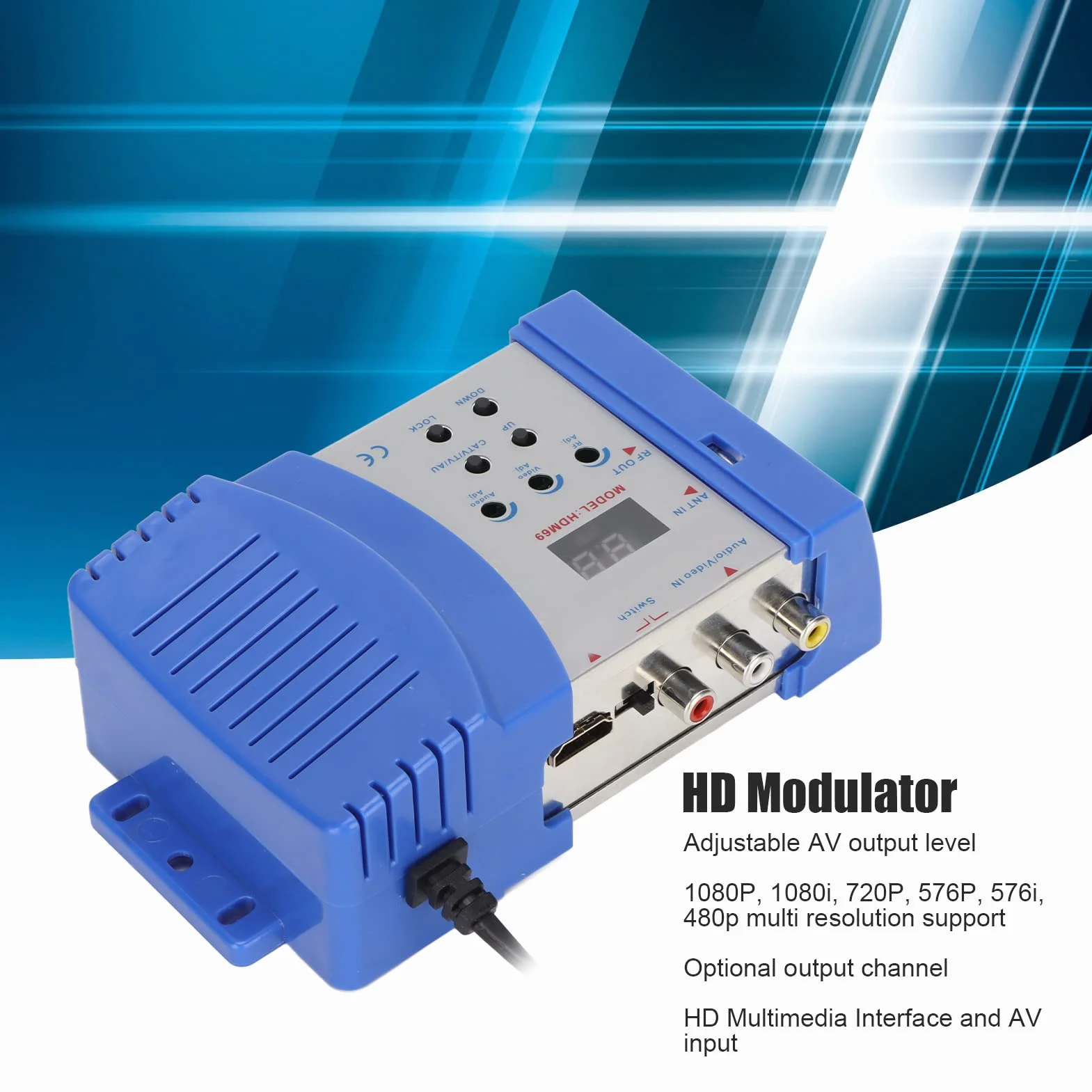 Modulateur AV HDMI vers RF pour format TV PAL ou NTSC, démodulateur RF, convertisseur composite VHF UHF HDMI vers RF, résolution réglable, convertisseur audio vidéo TV pour TV 90-240 V