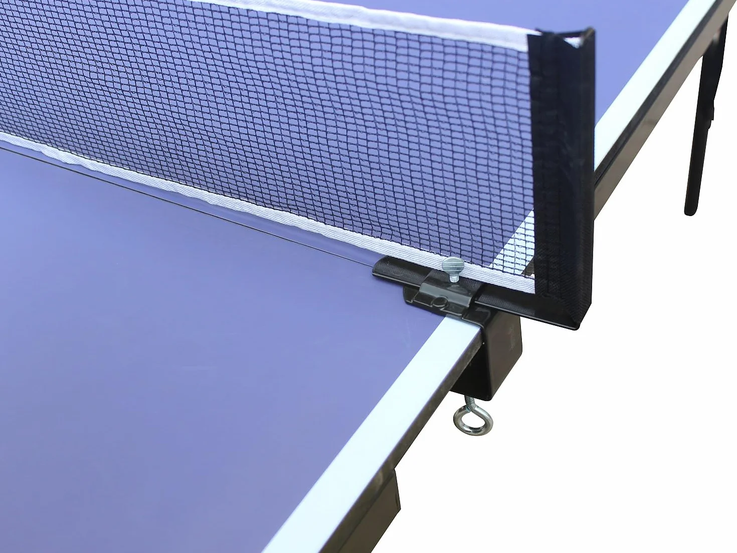 Vente-unique Garry Pliant Table de Ping-Pong Bleu L274 x P152.5 x H76 cm avec Roulettes