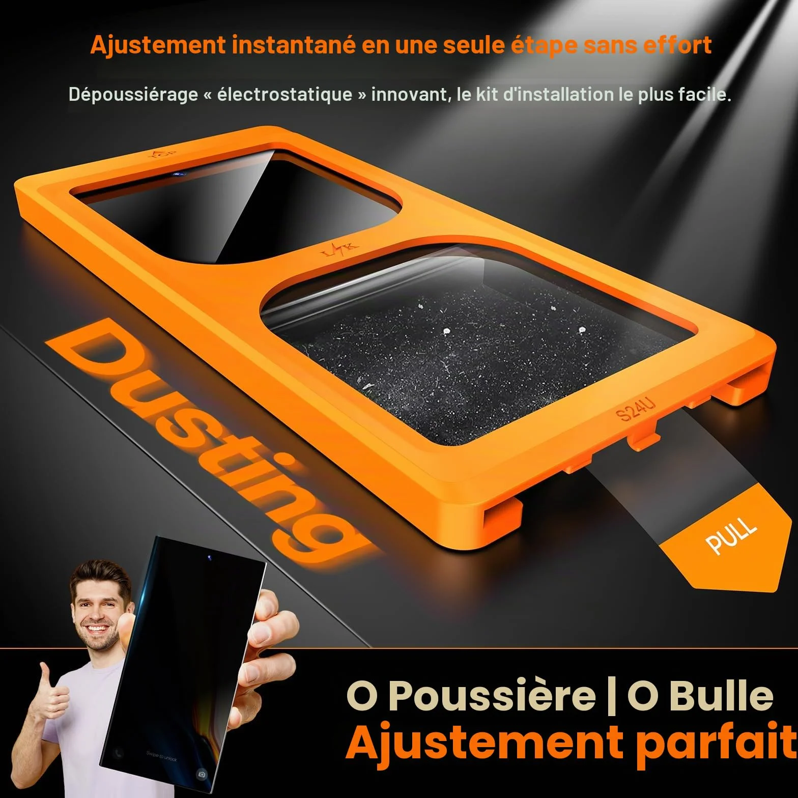 LϟK Lot de 2 Verre Trempé pour Samsung Galaxy S24 Ultra Écran Anti Espion