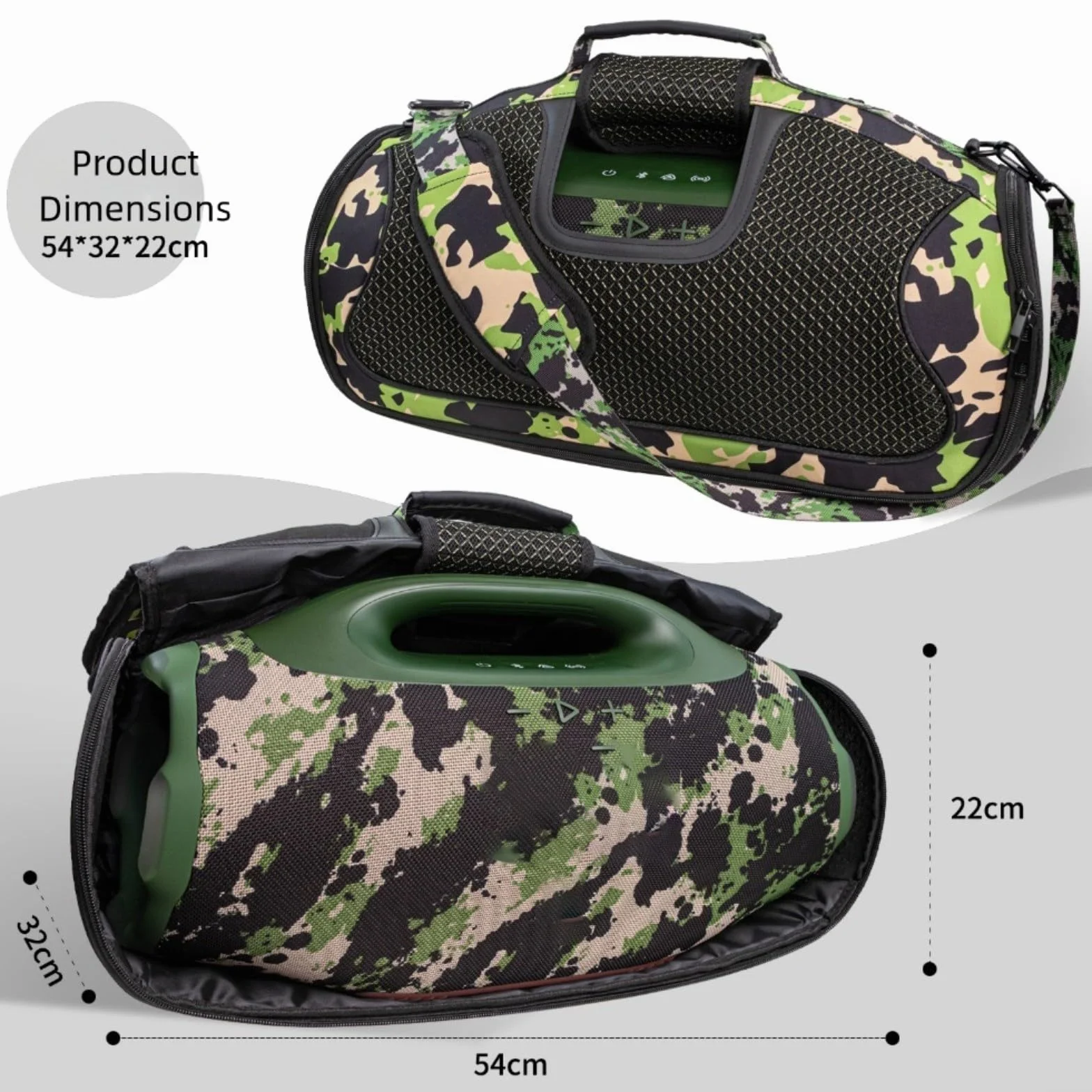 Étui de protection pour JBL pour Boombox 4 en EVA avec design spacieux et compartiment pour accessoires, résistant aux chocs et à l'eau, pour l'extérieur et les voyages, noir
