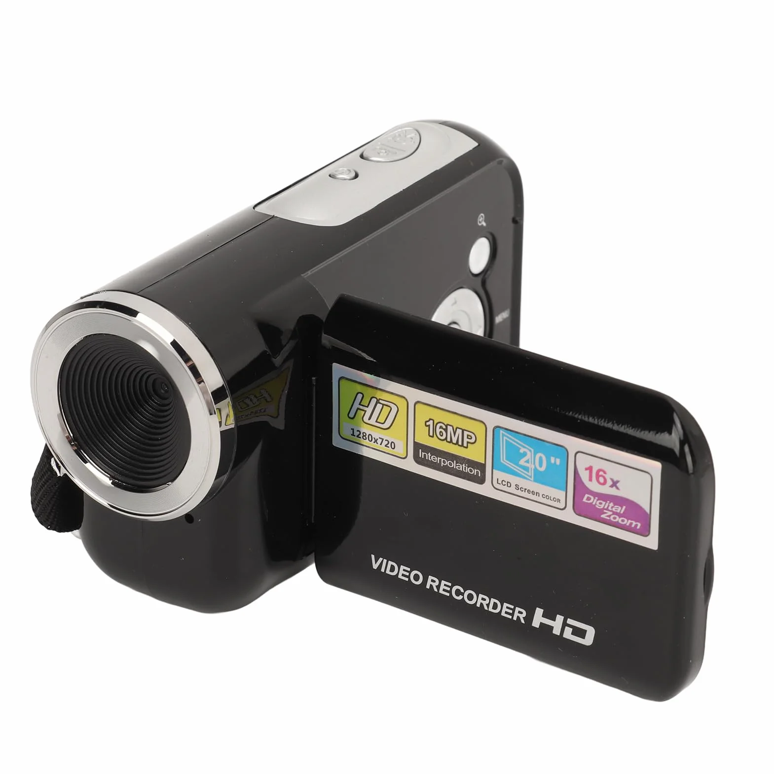 Goshyda Caméscope pour Enfants 1080P HD 16x 16MP Caméra Vidéo Numérique avec écran 2 Pouces, Facile à Utiliser pour Les Enfants