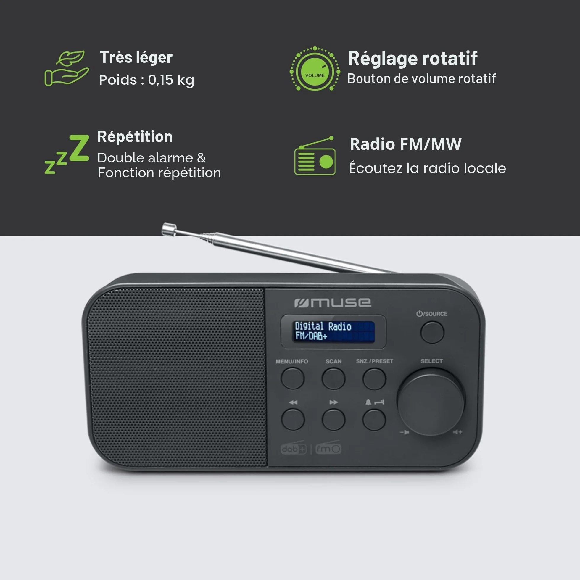 MUSE Radio DAB+ M-109 DB