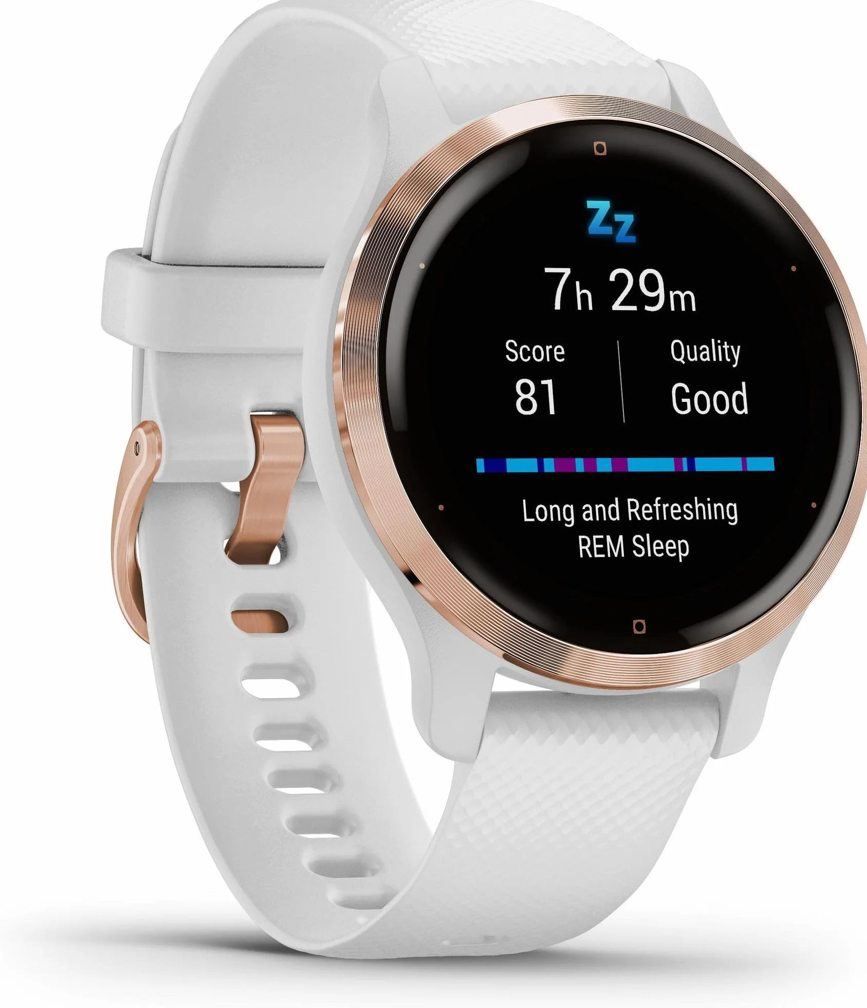 Garmin Venu 2S – schlanke GPS-Fitness-Smartwatch mit ultrascharfem 1,1“ AMOLED-Touchdisplay, Gesundheitsfunktionen, über 25 vorinstallierten Sport-Apps, Music Pay