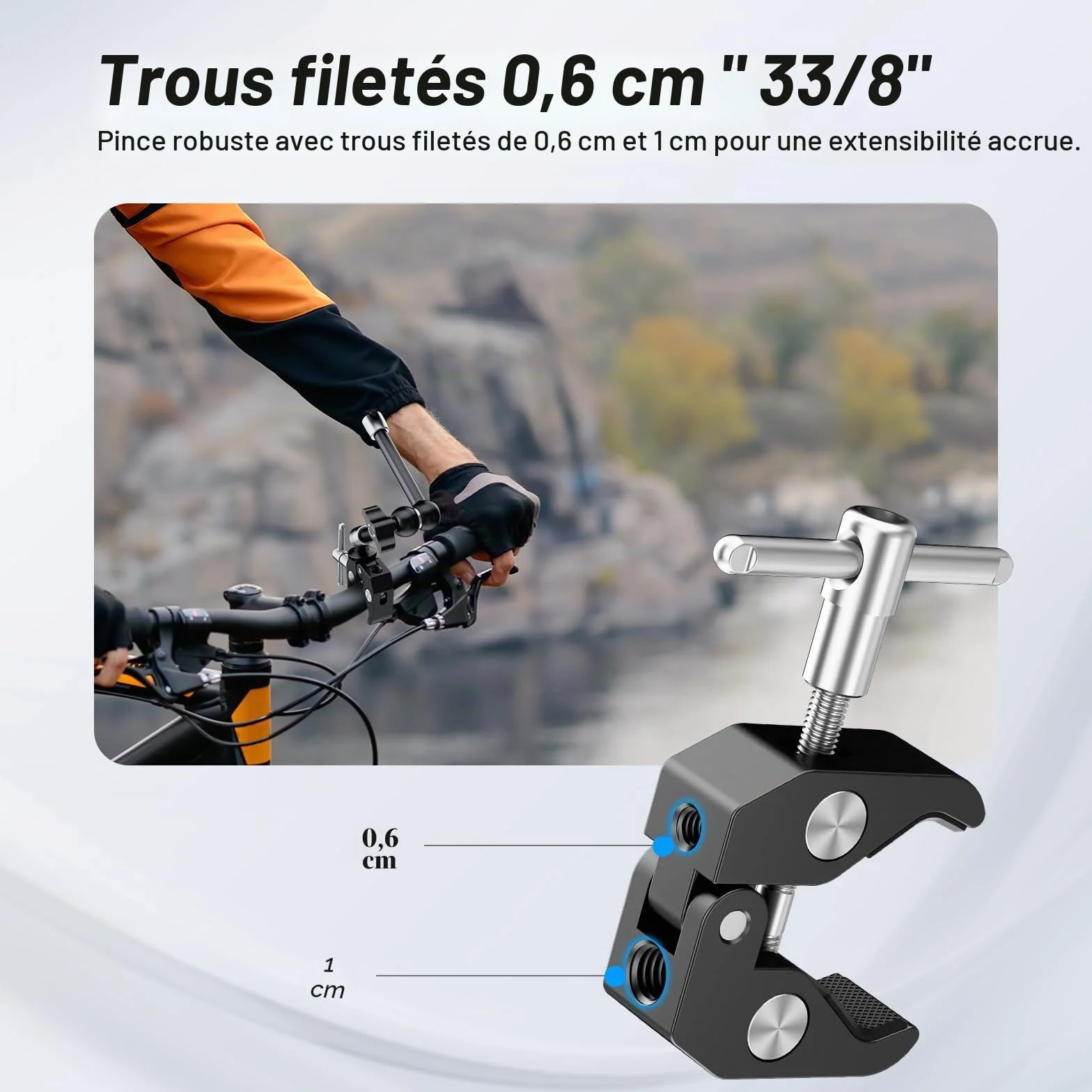 NEEWER Bras Magique Réglable 25cm/9,8" avec Super Pince, Filetages 1/4" & 3/8", Vis 1/4" pour Flash/Éclairage LED/Micro/Moniteur, Compatible avec SmallRig, Charge Maximale: 2kg, ST25C