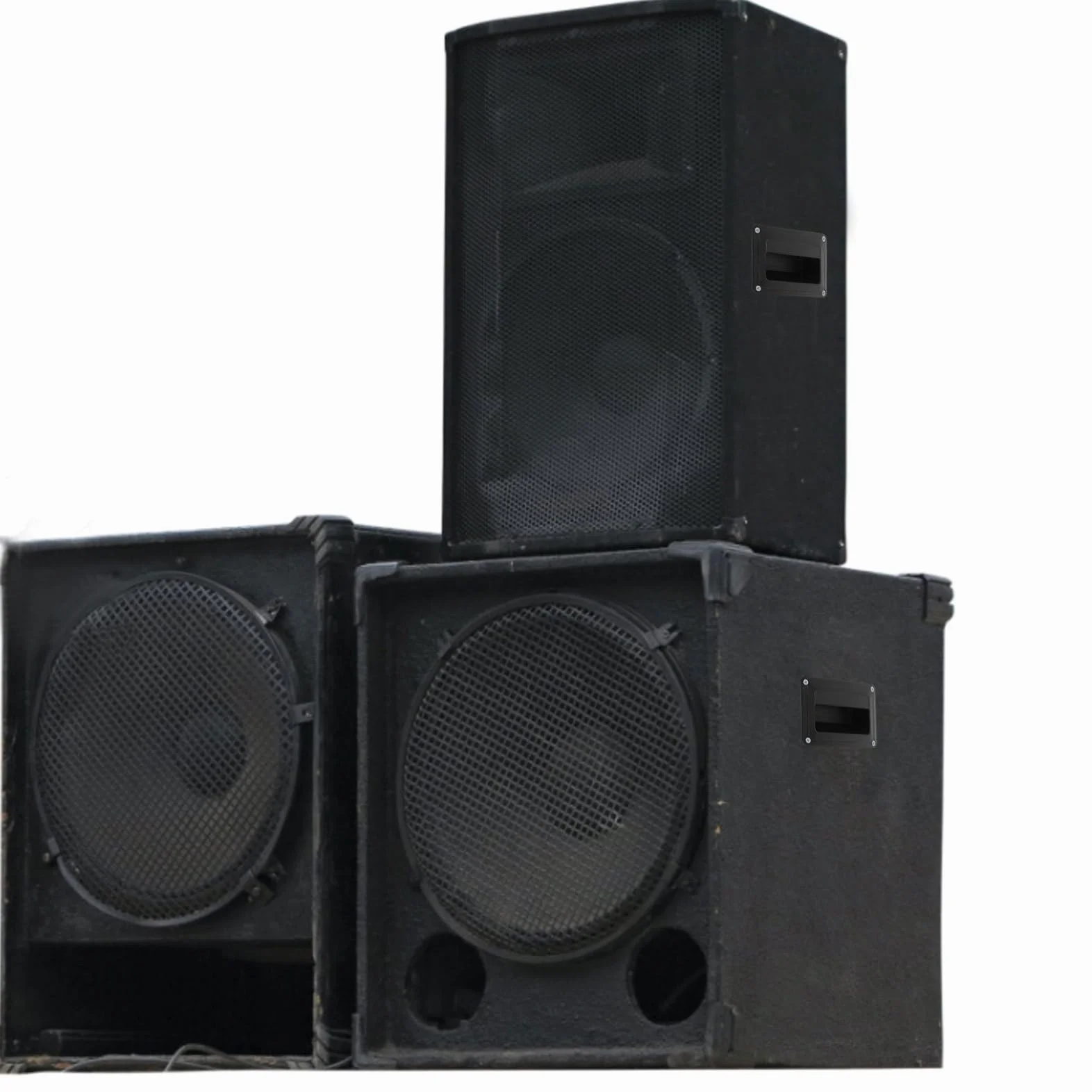 Holibanna Poignée de Haut-Parleur Encastrable Noire en Plastique, Facile à Installer, Lot de 4 Pièces, Accessoire Audio Décoratif pour Équipement de Scène Classique