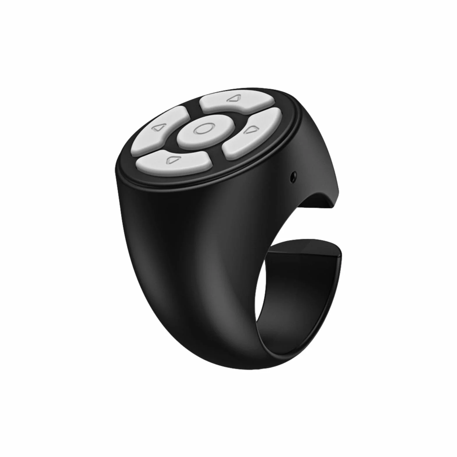 Bague de défilement TIK Tok - Bague de télécommande - Contrôleur de téléphone Portable - Matériau Mat - Noir