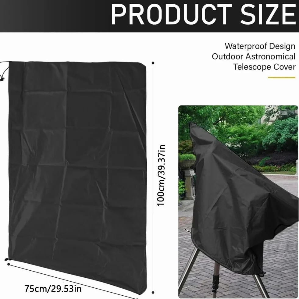 Housse de télescope en tissu Oxford 210D – Protection étanche à la poussière avec cordon de serrage réglable (B)