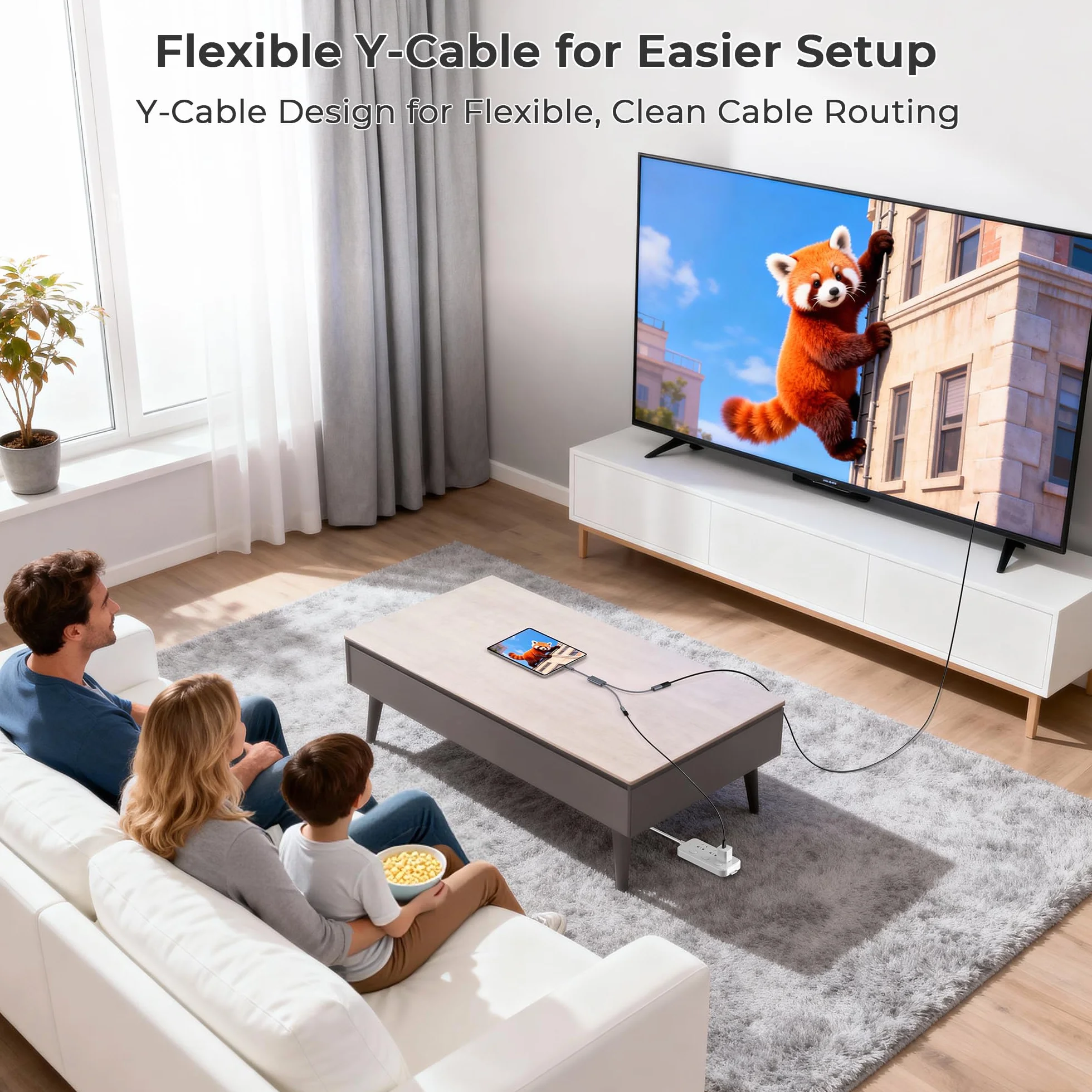 Basesailor Adaptateur USB C vers HDMI,2-en-1 Type C vers HDMI 4K@30Hz avec charge PD 100W femelle pour iPhone 17/16/15 Pro Max Plus,MacBook,iPad Air/Mini,Samsung S25/S24/S23,Steam Deck,Nintendo Switch