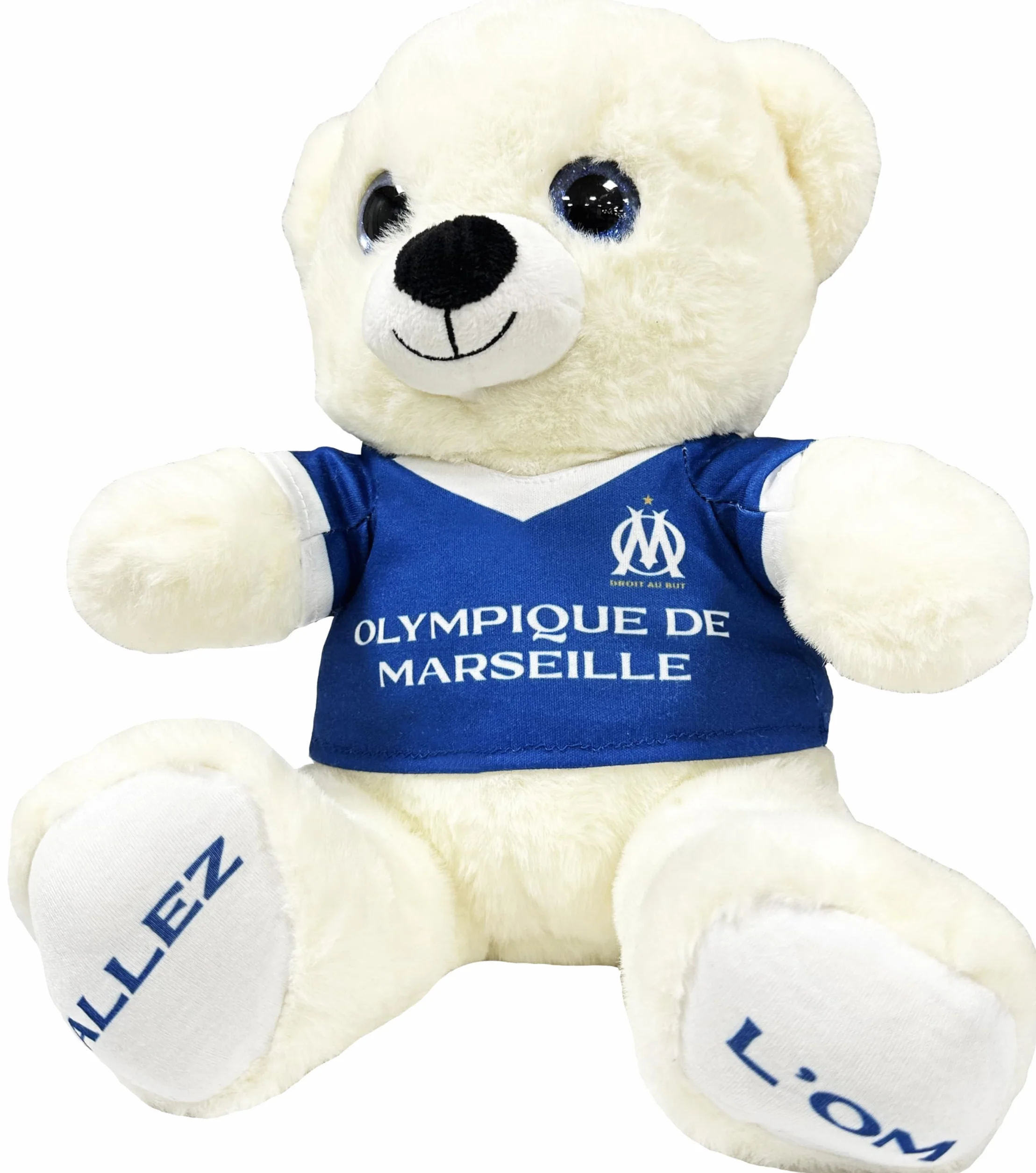 OLYMPIQUE DE MARSEILLE Grande Peluche Ours Om 60 cm Collection Officielle