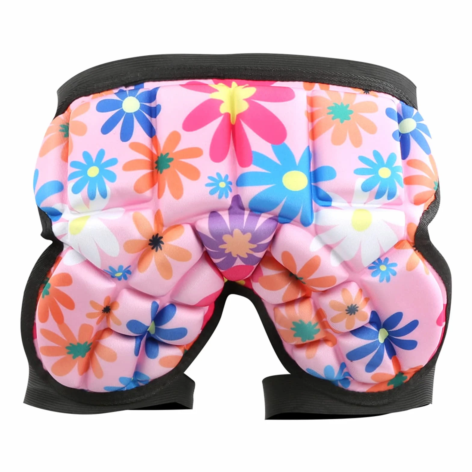 Short Rembourré de Protection des Hanches pour Enfants Snowboard, Équitation (Rouge)