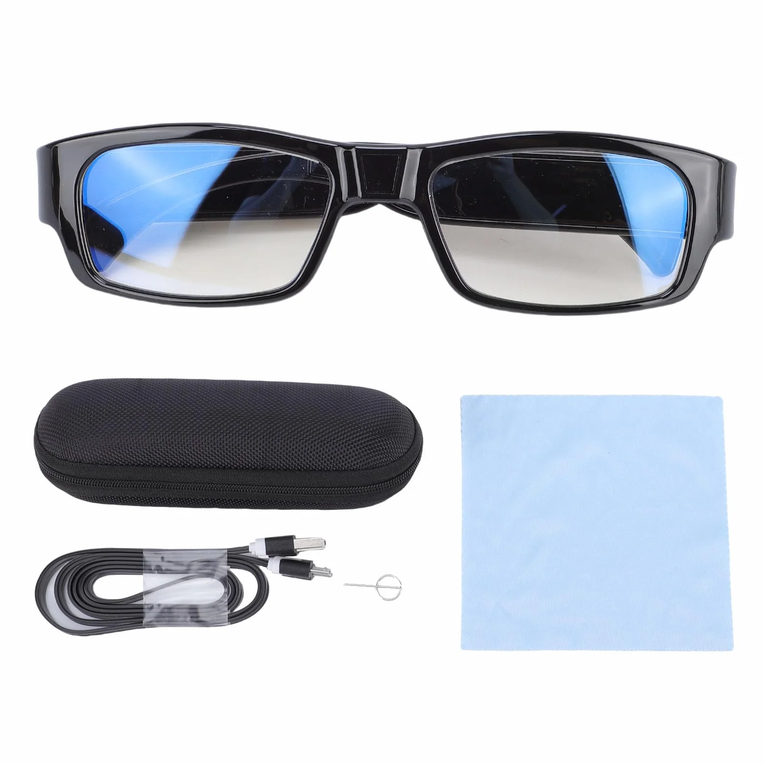 Bewinner Lunettes de Caméra 1080P HD avec Stabilisation, Lunettes D'enregistrement Vidéo Grand Angle pour Le Cyclisme, Les Activités Sportives de Plein Air, Caméra d'action Mains Libres