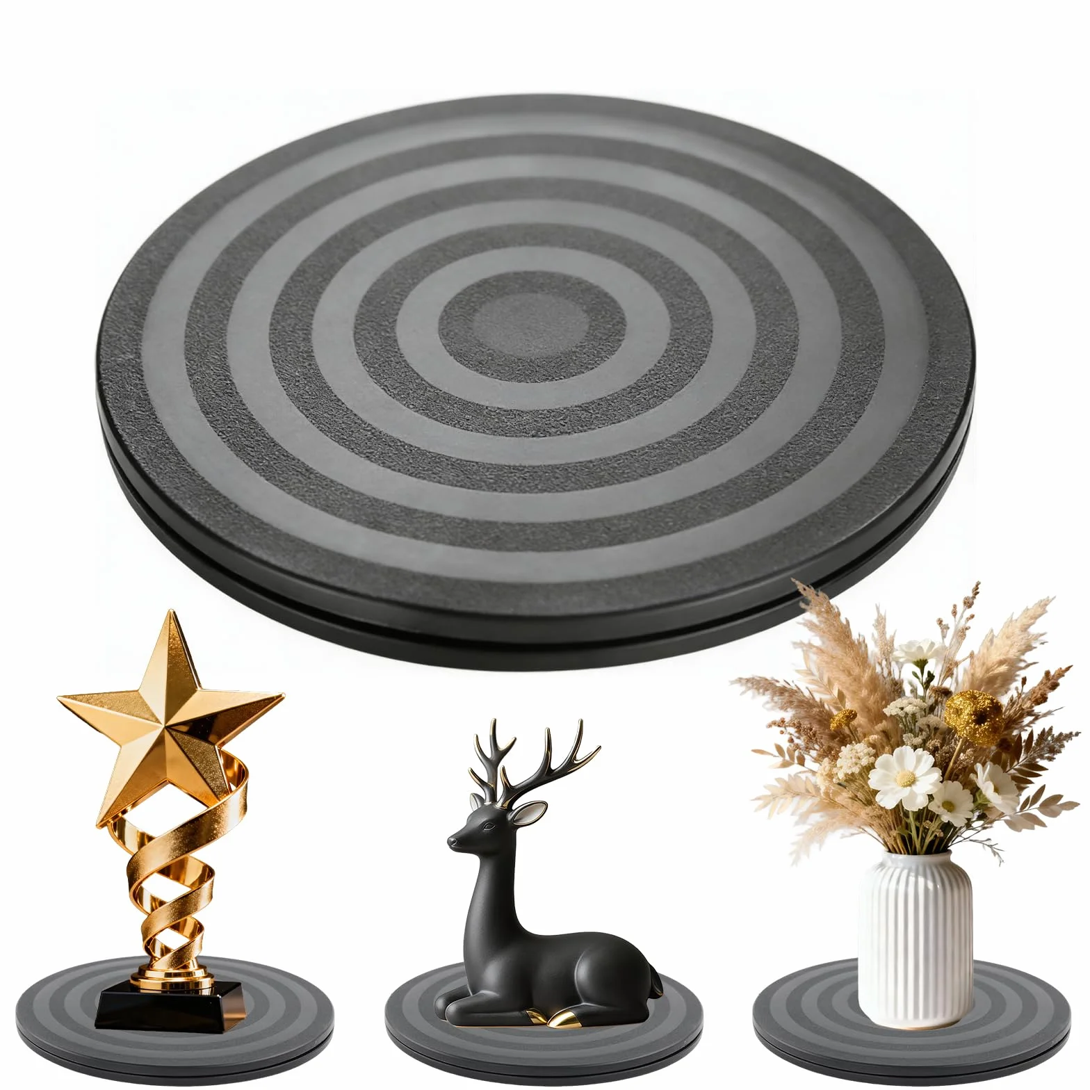 20 cm Plateau Tournant Universel, Plastique Solide Plateau Tournant à 360° Rond Manuel Billes en Acier pour Téléviseurs, Produits électroniques, Ordinateurs Portables, Artisanat