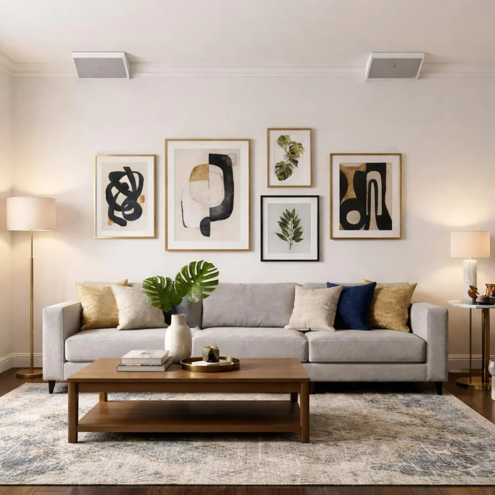 Dynavoice Magic FX-4 Blanc Enceintes Surround Home Cinéma Paire Installation Murale Plafond Compatibles Dolby Atmos