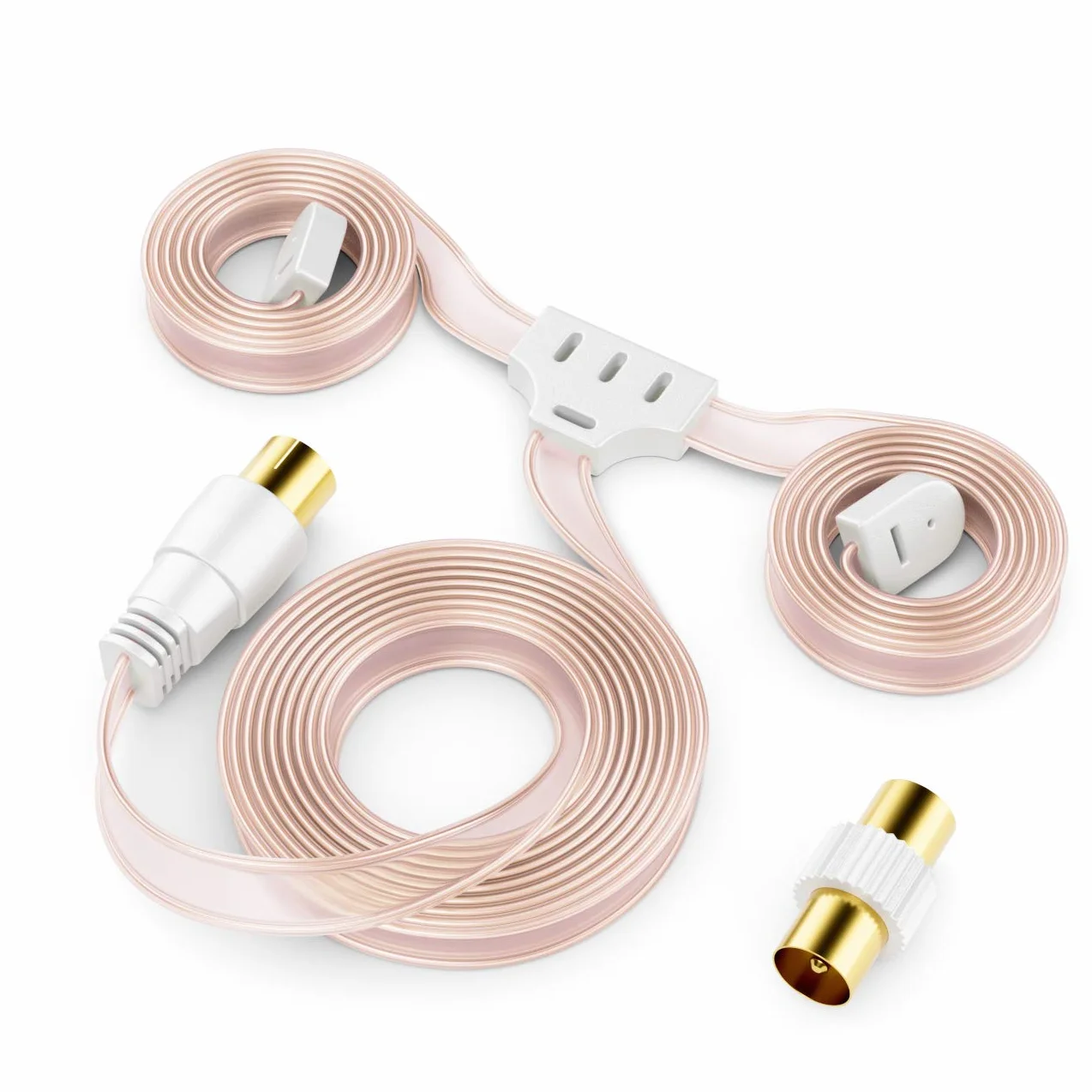 deleyCON 1 Pièce FM AM UKW Antenne Dipole Intérieure Connecteur Coaxial 75 Ohms Récepteur HiFi Stéréo Système Tuner FM Radio