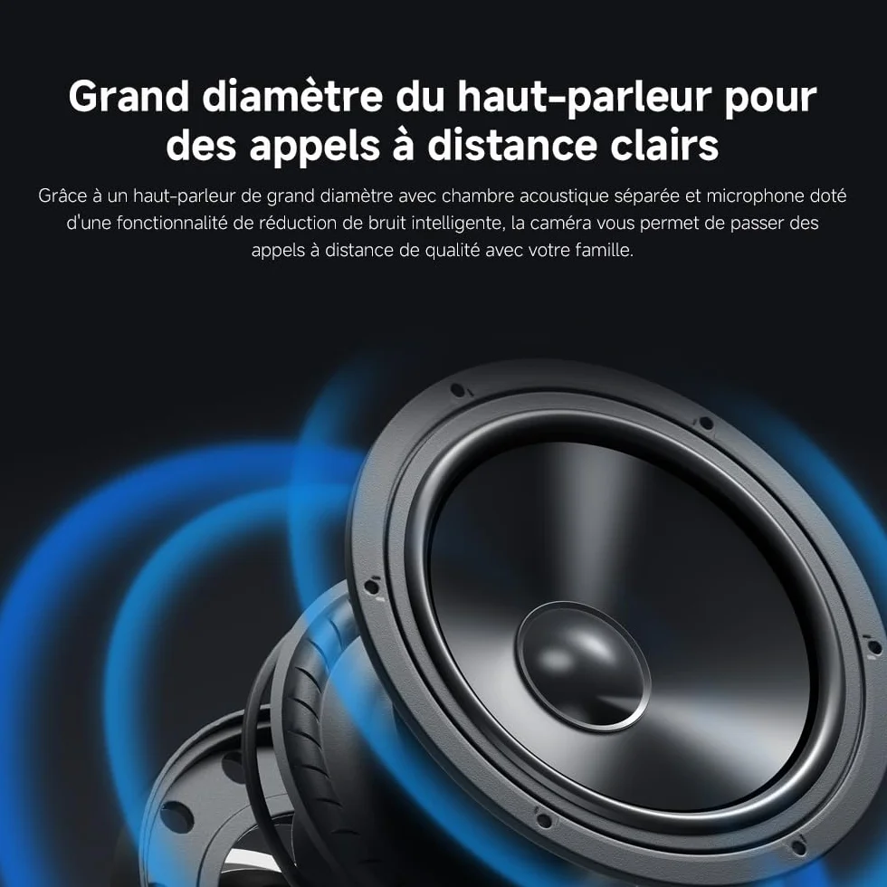 XIAOMI C301 Caméra Intérieure 2K 3MP 360° Surveillance WiFi 6 Détection Personnes Audio Bidirectionnel