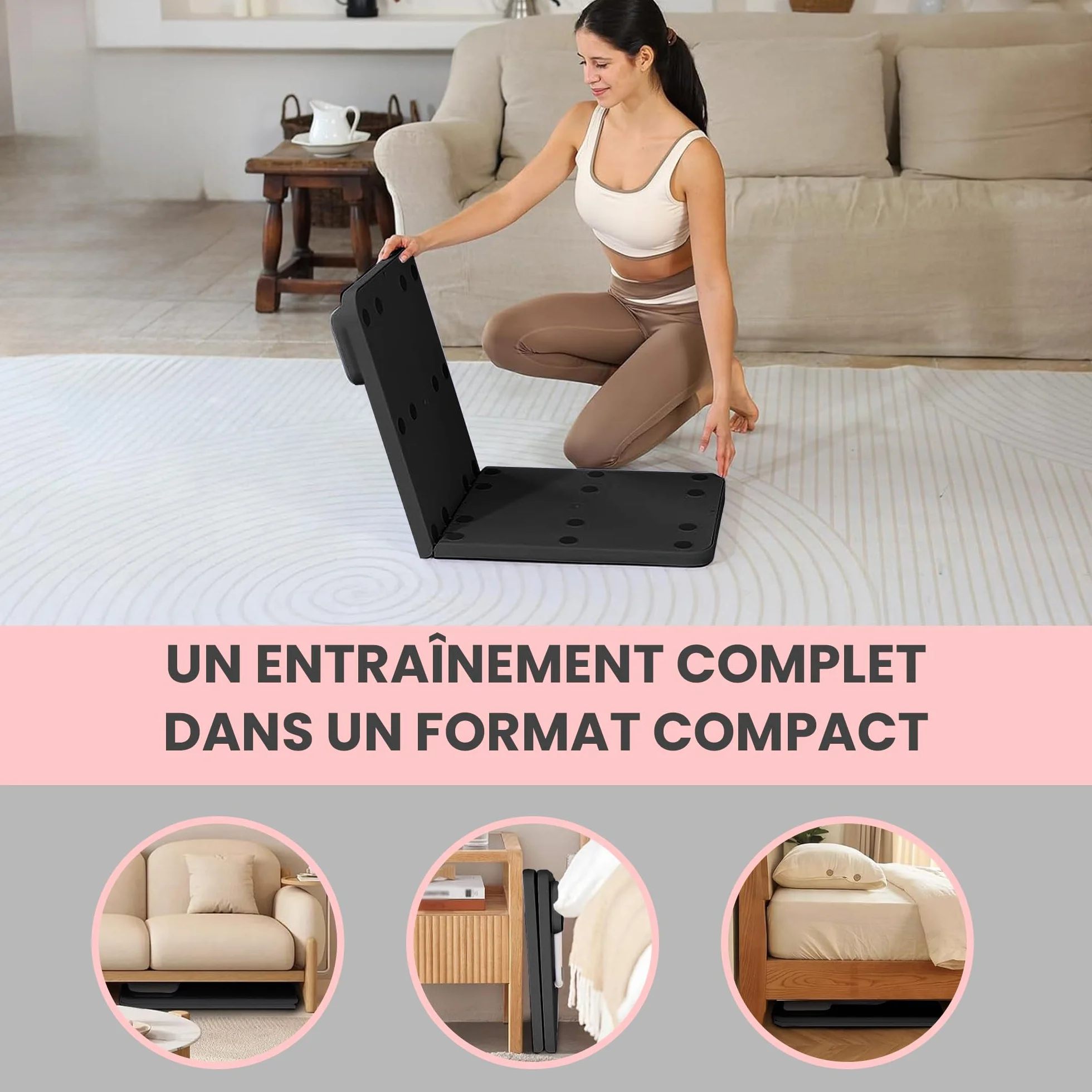 Extralink Pilates Reformer 6 en 1 Multifonctionnel Pliable Compact