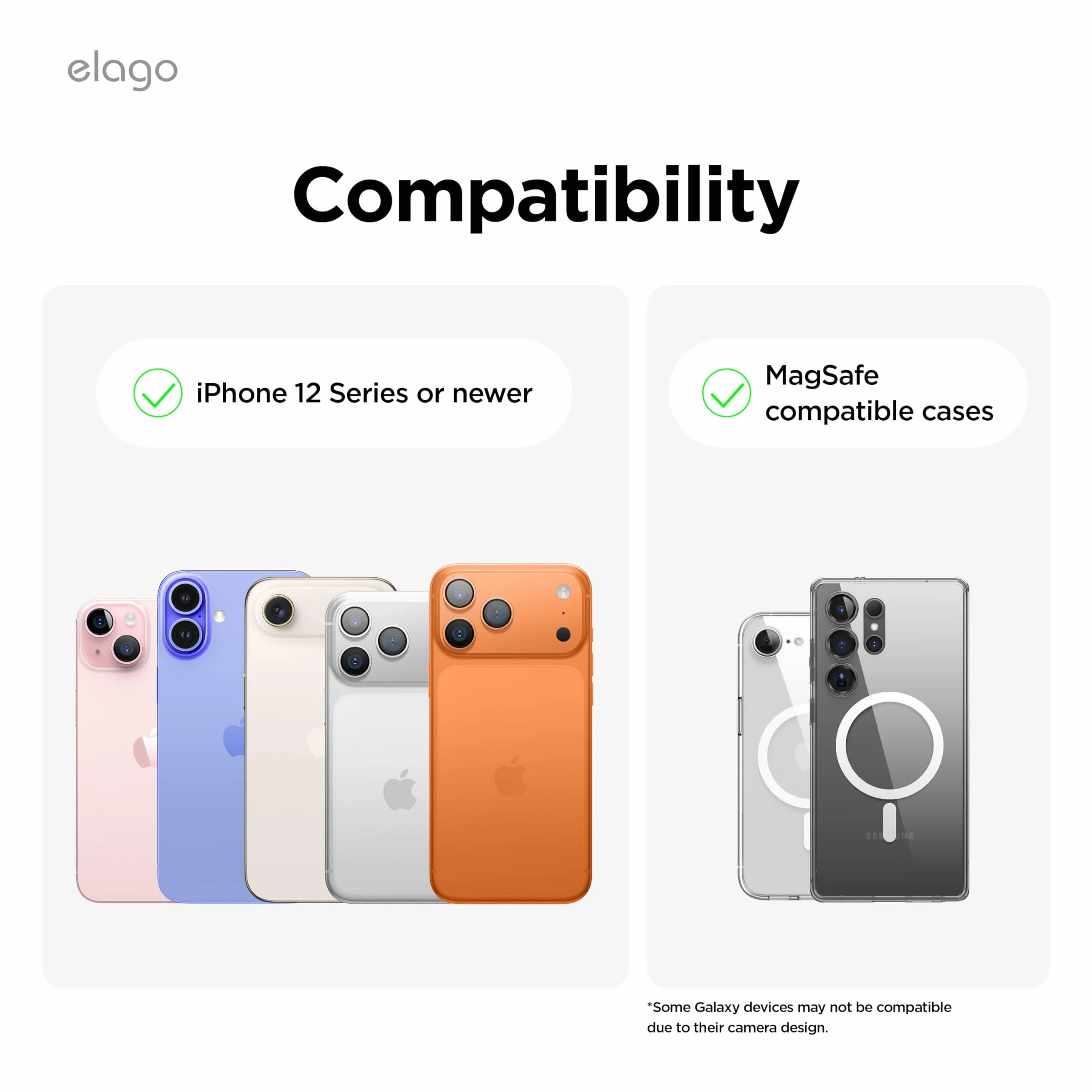 elago Porte Cartes Magnétique 2 Cartes Compatible MagSafe iPhone 16/15/14/13/12 Séries Portefeuille Téléphone Bleu