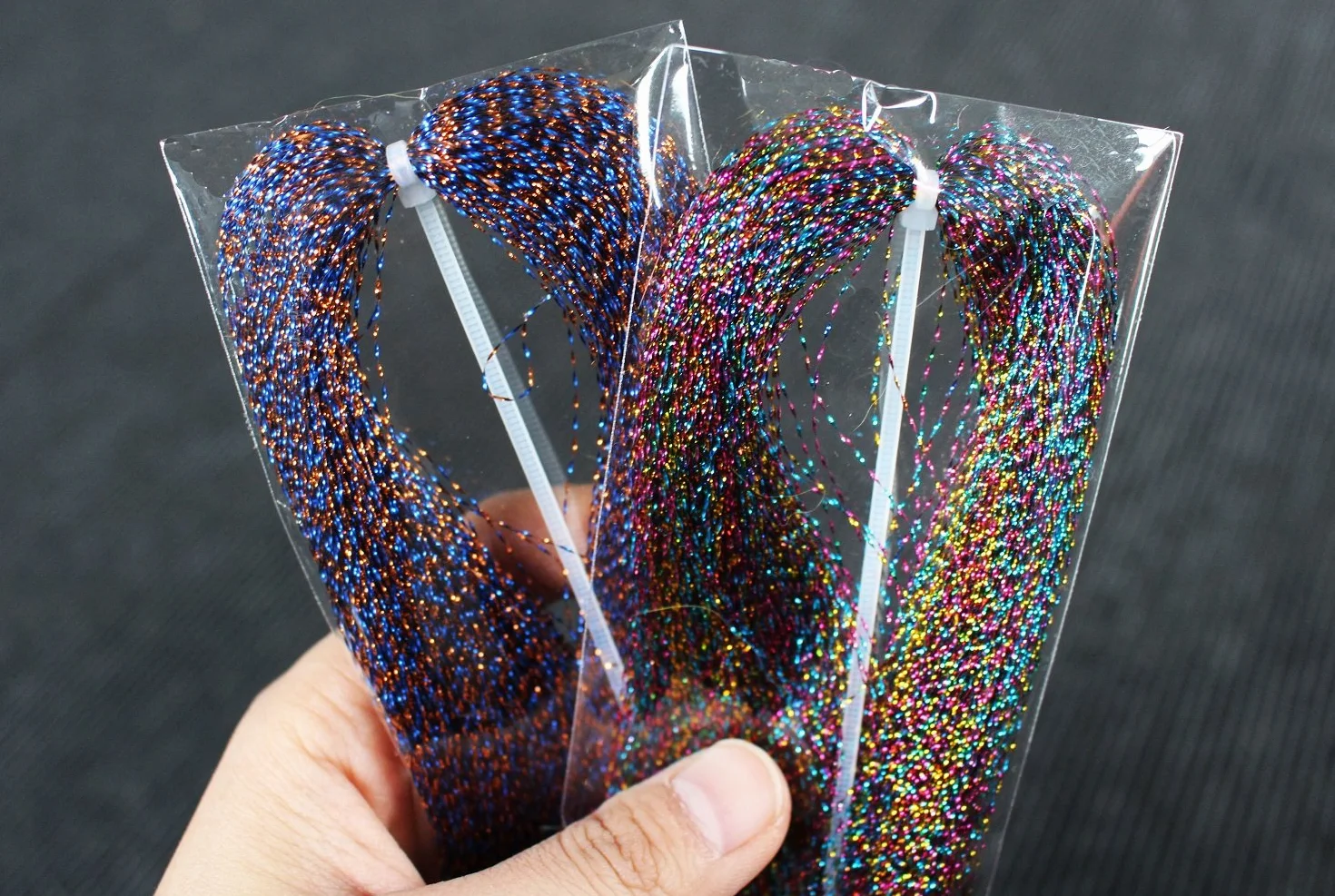 Tigofly Lot de 22 guirlandes holographiques pour pêche à la Mouche