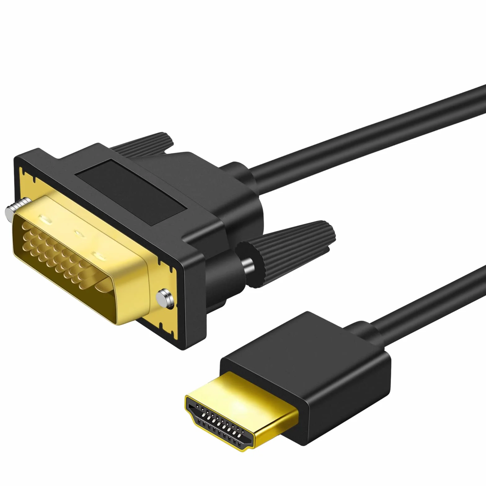 Twozoh Ultra Dünn 4K HDMI auf DVI Kabel 1,5M Bidirektional 24+1 Pin 1080P 3D Full HD