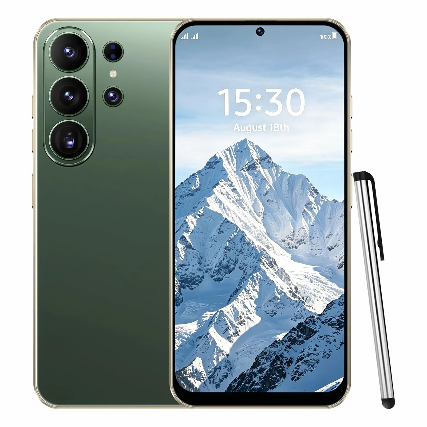 Smartphone 4G Écran HD+ 6.6" Incell 4GB RAM 32GB ROM Batterie 5000mAh Android 12 Double Nano SIM Caméra 16MP+13MP Déverrouillage Facial OTG Army Green