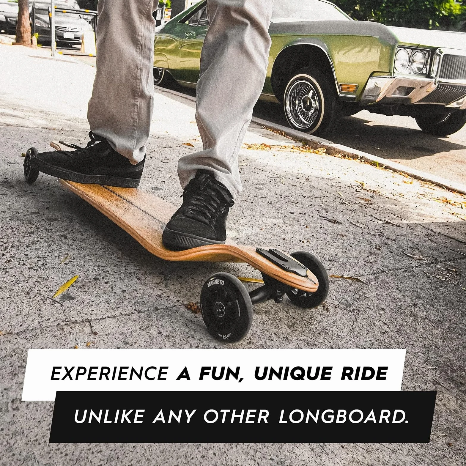Longboard Bambou Noyau Dur Érable Roues 100 mm Glider Collection