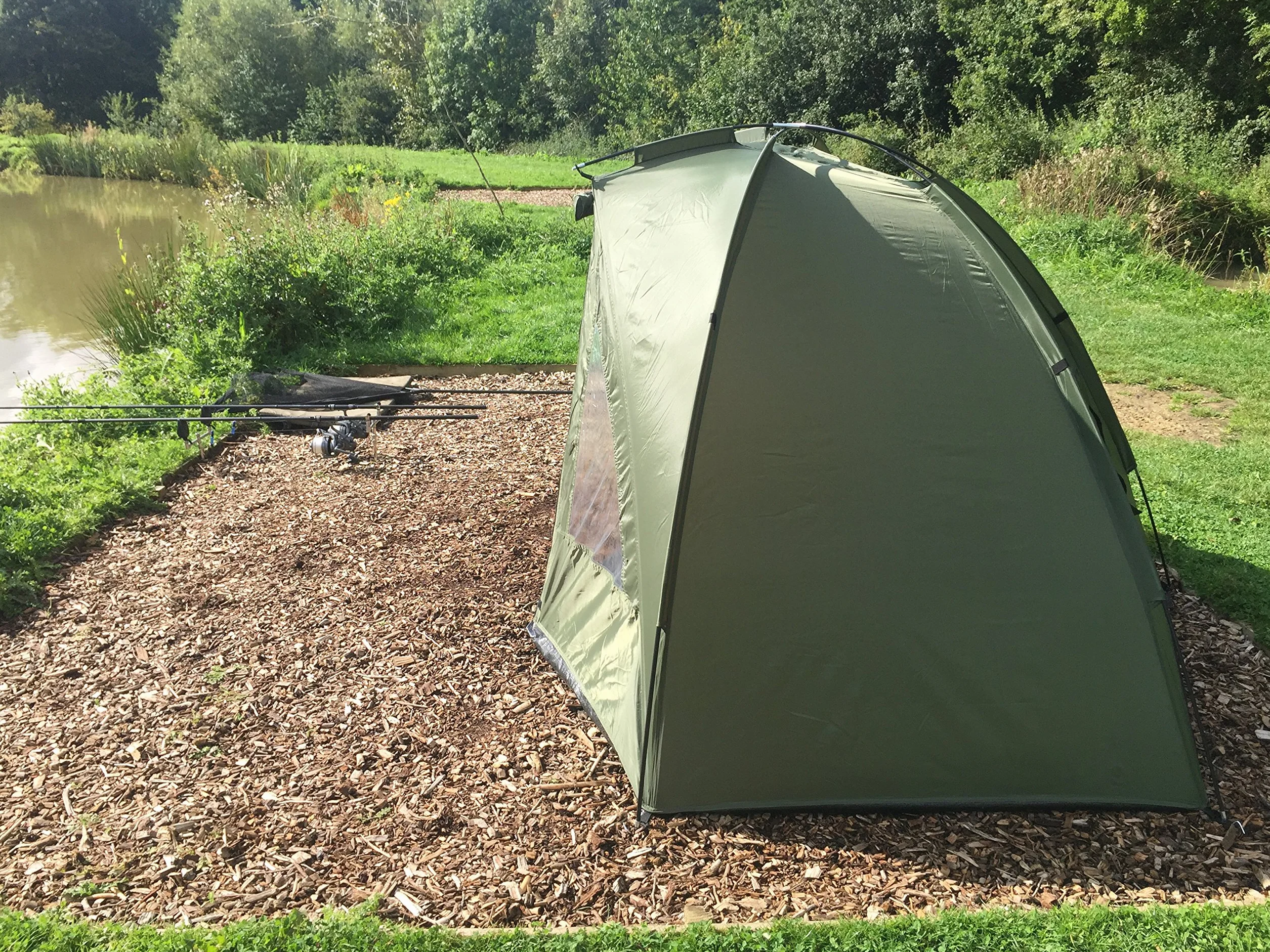 Quest Tente de pêche à la carpe colonne d'eau 5000 mm Bivvy 1-2 personnes