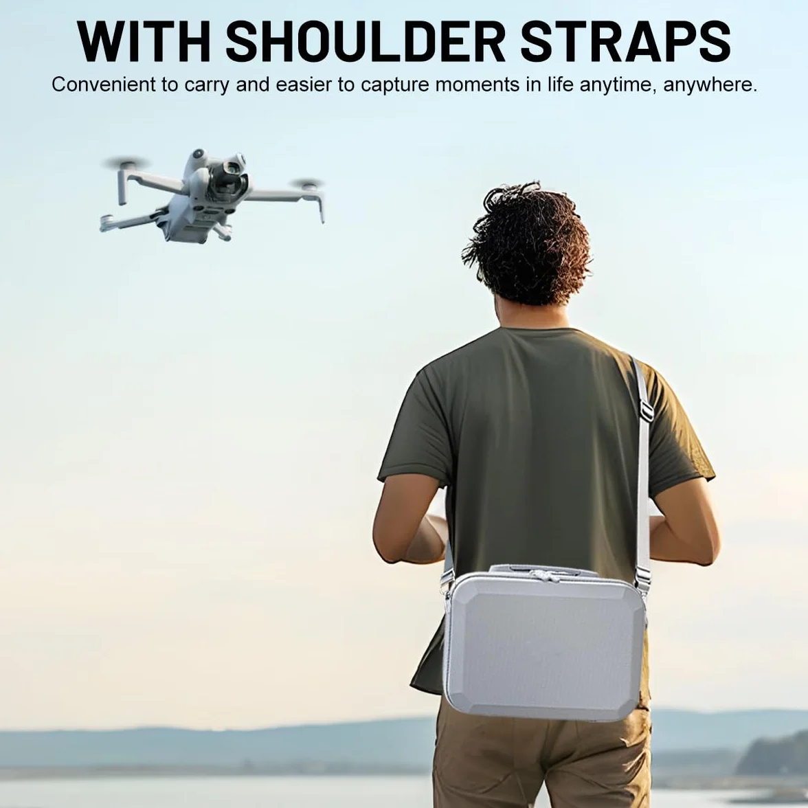 Drone Étui Portable pour DJI Mini 3/3 Pro/4 Pro, Imperméable Rangement Sac pour RC Contrôleur et Accessoires