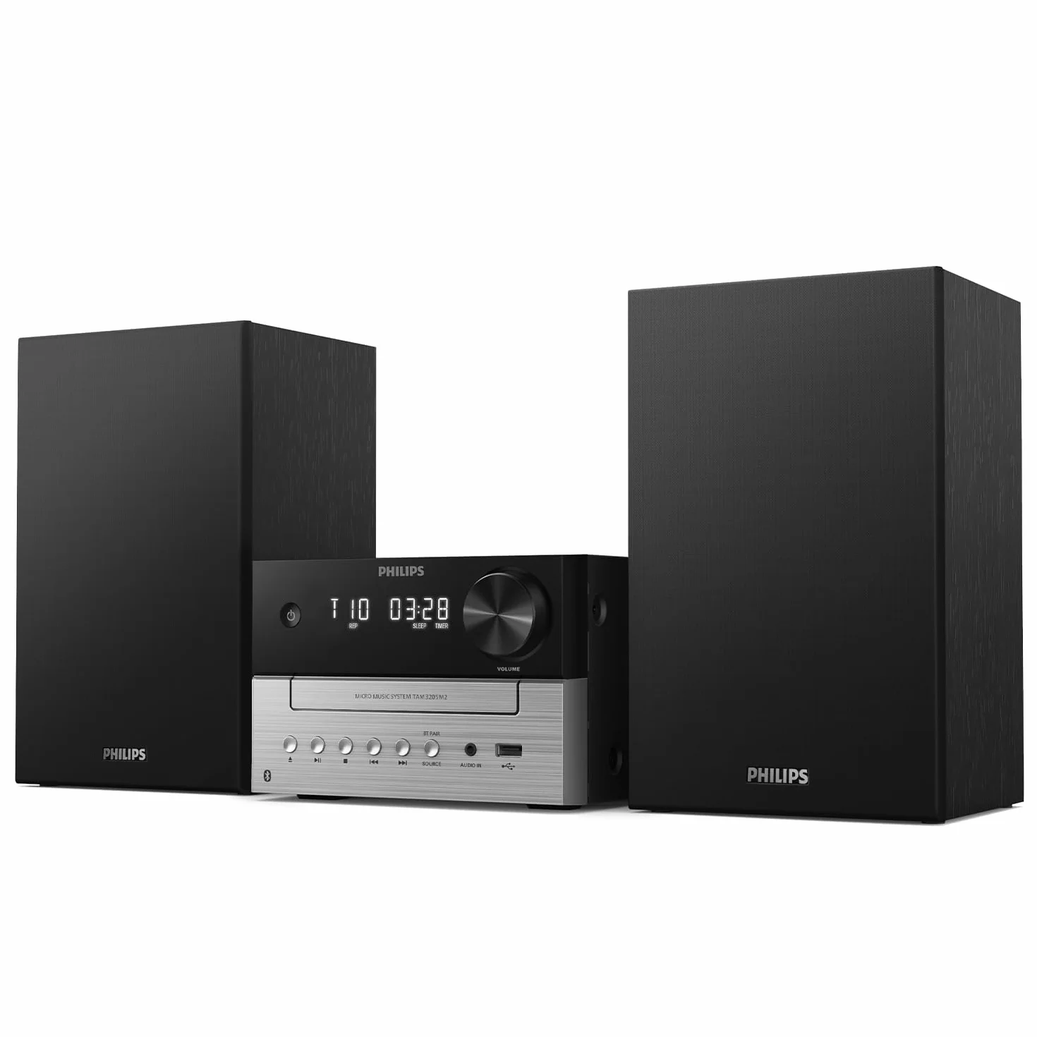 Philips TAM3205M2 HiFi Microchaîne Bluetooth Lecteur CD USB Radio FM Auracast