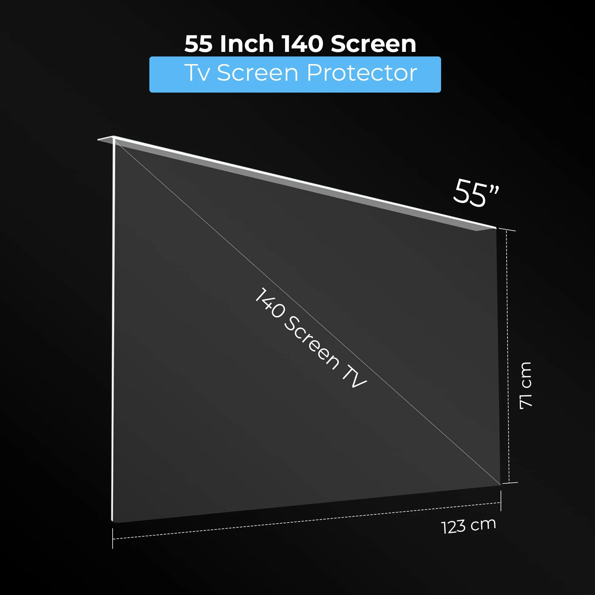 VENTON Écran 140 (55 pouces) Film TV Protection LCD LED OLED 4K QLED HDTV