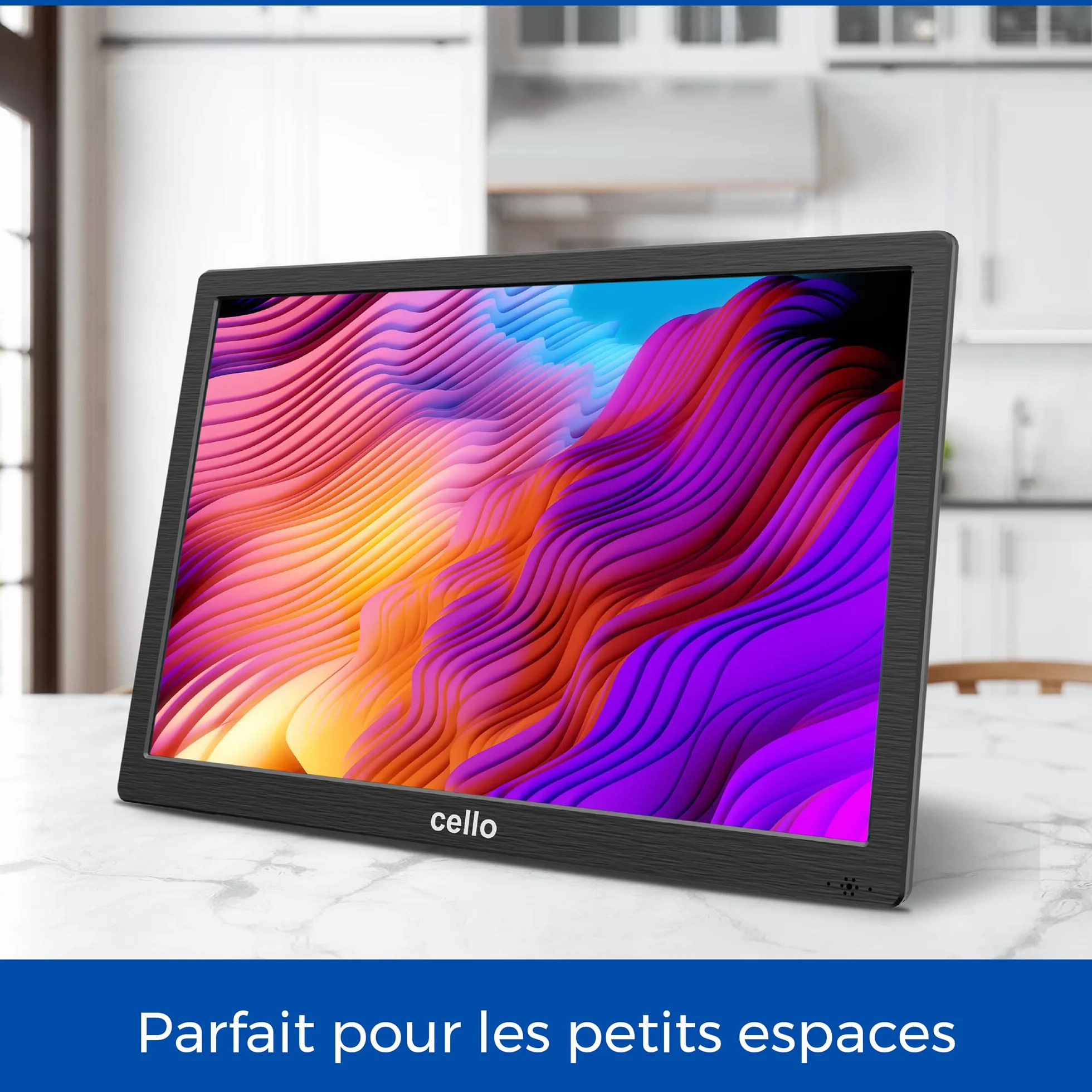 Téléviseur de voyage Cello 14 pouces 12volts, avec batterie intégrée, câble d'alimentation et chargeur de voiture : avec HDMI, USB, fente micro-SD et prise casque : parfait pour les véhicules à moteur