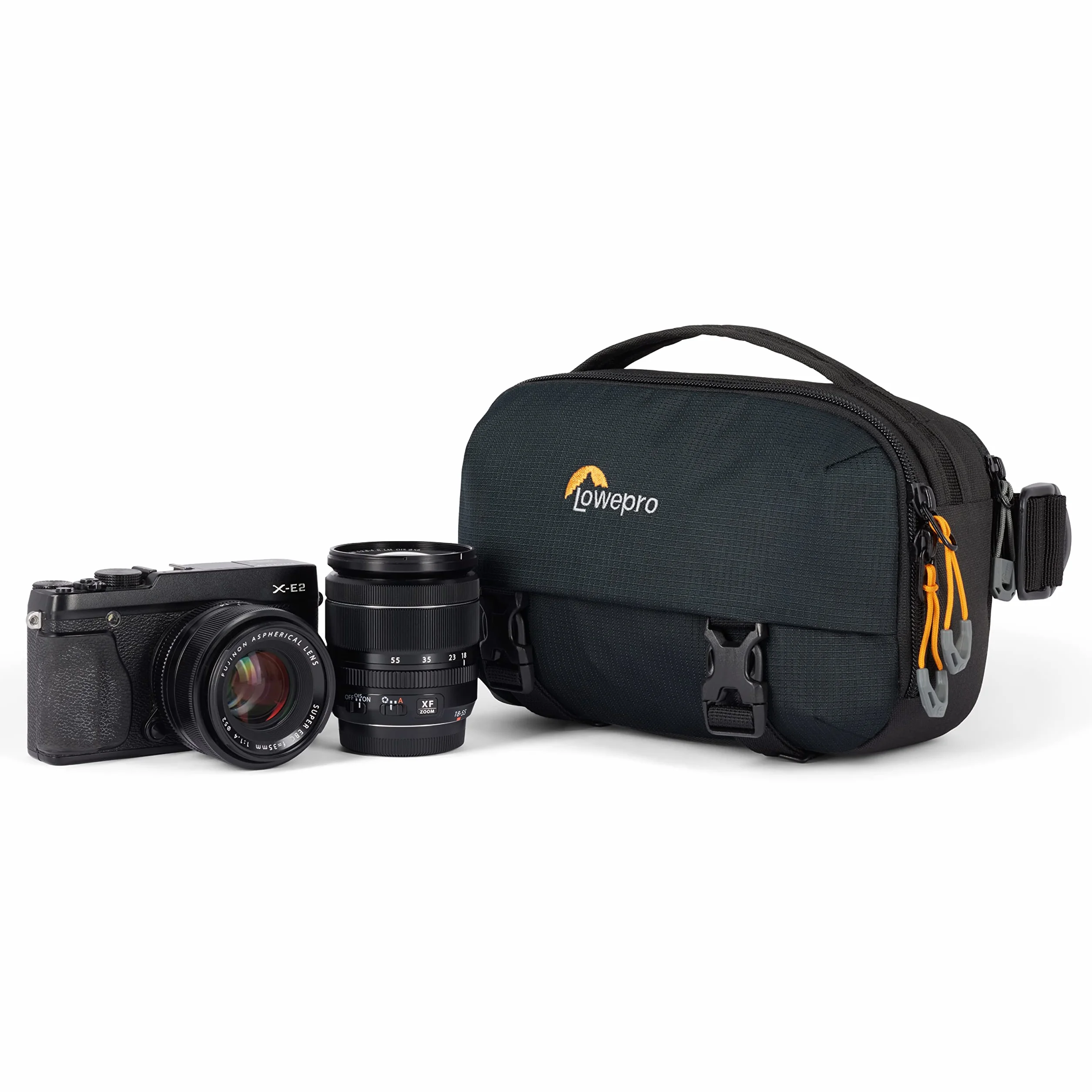 Lowepro Trekker Lite HP 100, Sac à Dos pour Appareil Photo Compact avec Poche pour Tablette, Sac pour Appareil Photo Hybride Crop-Sensor, Système de Compression UltraCinch, Noir