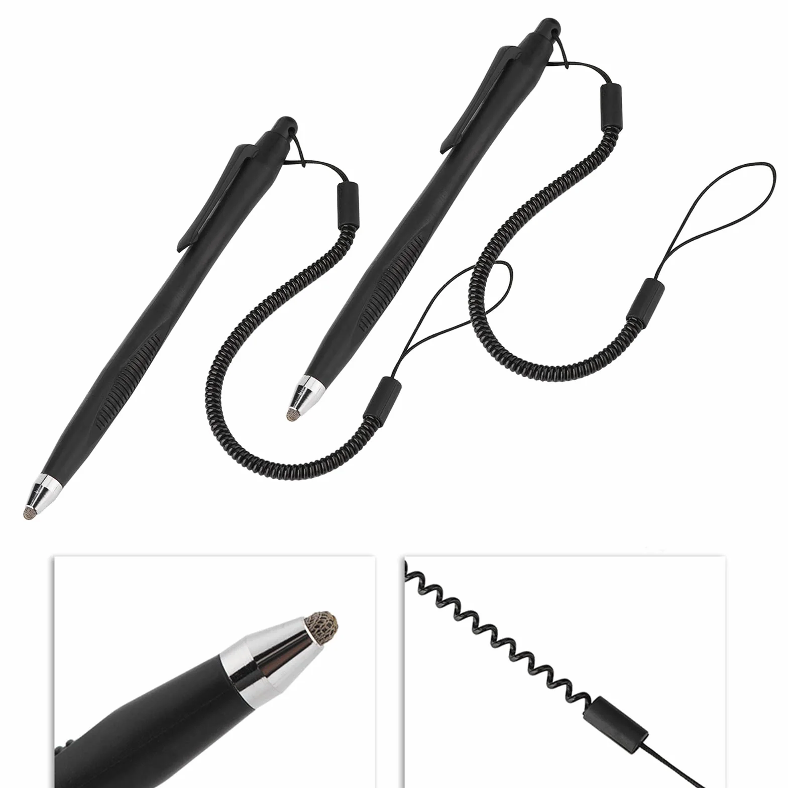Stylet pour Écran Tactile Résistif 2 Pcs Stylet Résistif avec Cordon Rétractable pour Tablette de Téléphone PC, 12.6cm