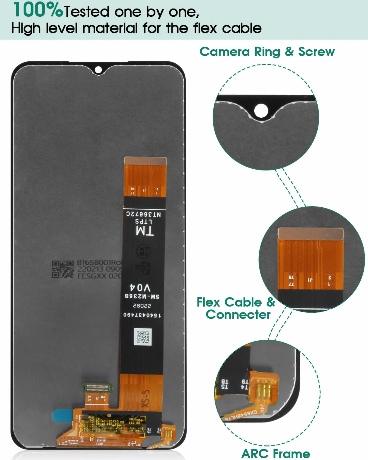 pour Samsung Galaxy A13 4G Écran LCD pour Samsung Galaxy A13 Écran de Remplacement pour Samsung A13 4g LCD Affichage A135 Tactile Digitizer Assemblée A137 Kits de Pièces de