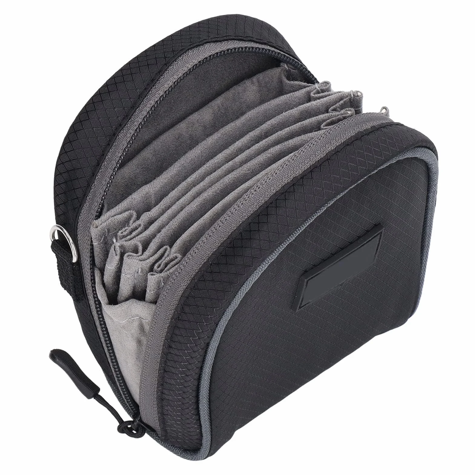 Dpofirs Pochette de Filtre D'objectif à 8 Poches pour Jusqu'à 95 Mm, Pochette de Filtre D'objectif de Voyage, étui de Filtre étanche à la Poussière et à l'eau avec Bandoulière