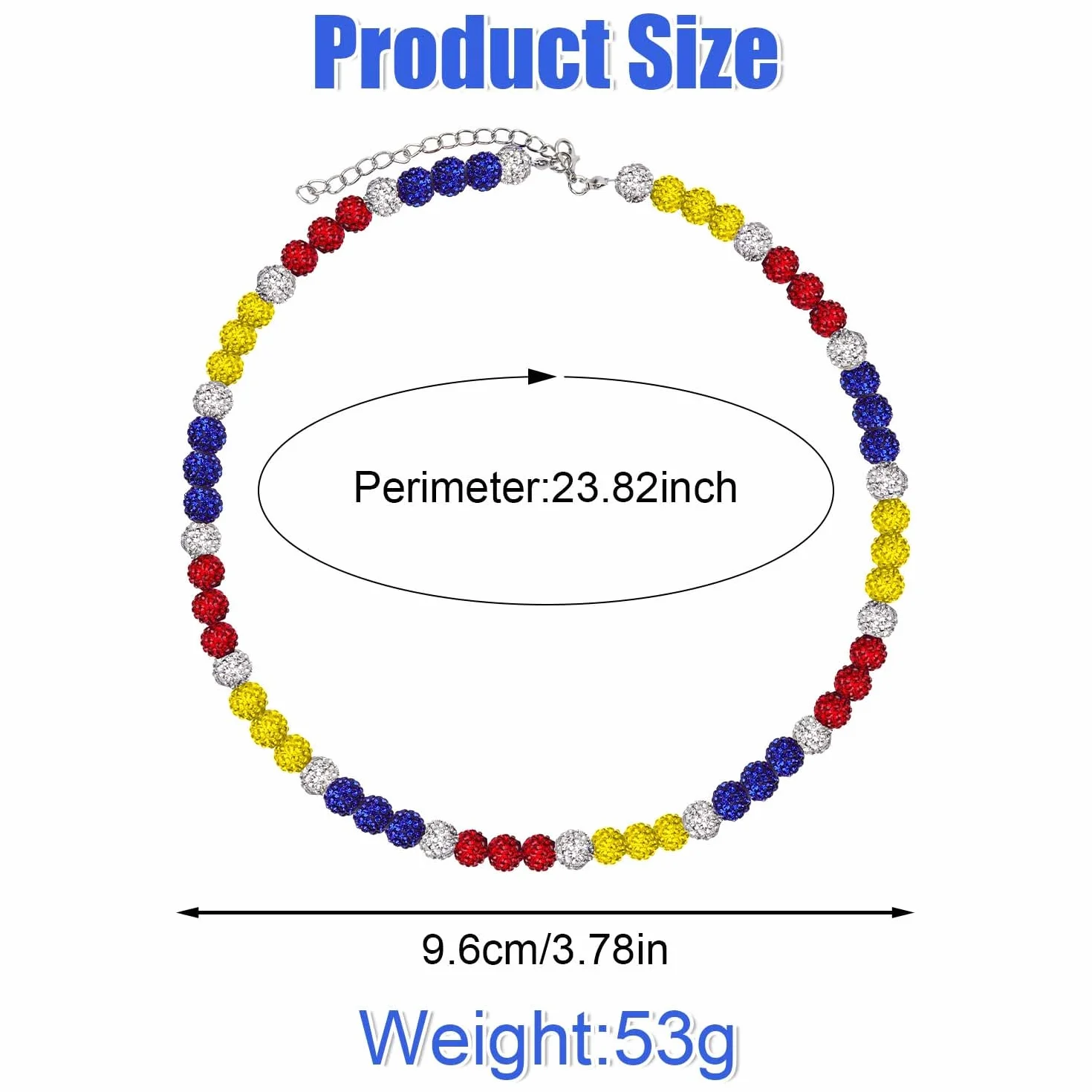 Collier de Baseball de Philadelphie Strass Scintillants Colliers Perles Inspirés Sport d'Athlète Bijoux pour Hommes Femmes 4 Couleurs